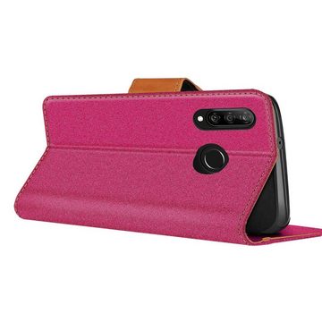CoolGadget Handyhülle Denim Schutzhülle Flip Case für Huawei P30 Lite 6,2 Zoll, Book Cover Handy Tasche Hülle für P30 Lite New Edition Klapphülle