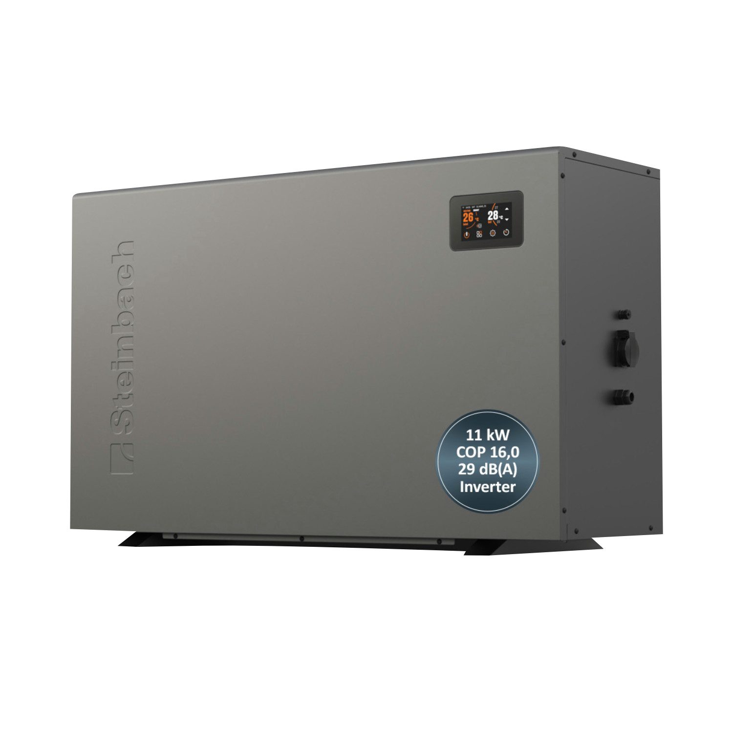 Steinbach Pool-Wärmepumpe "Silent 11" (Modell 2026), für Pools bis 50.000 l, 11 kW Heizleistung