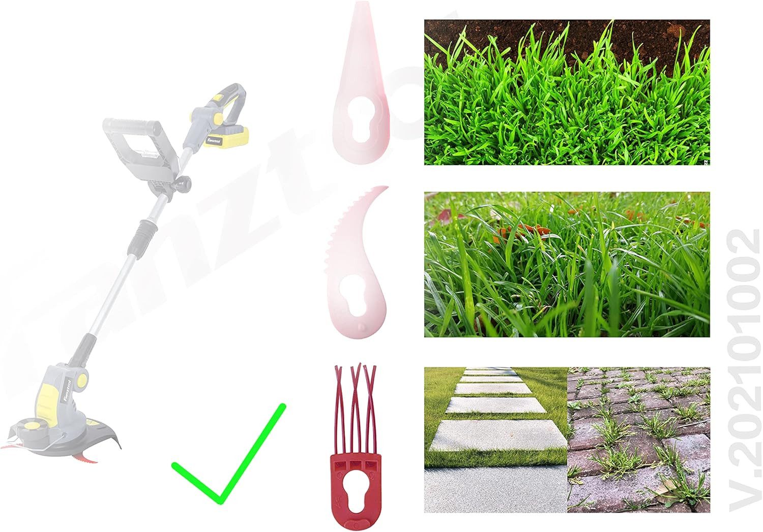 Fanztool Grasschermesser FANZTOOL Ersatzmesser-Set für FANZTOOL 20V Rasentrimmer, 20Stk