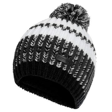 Icepeak Strickmütze Haverhill Bommel Innenband aus Fleece bietet optimale Wärme für Ohren und Stirn