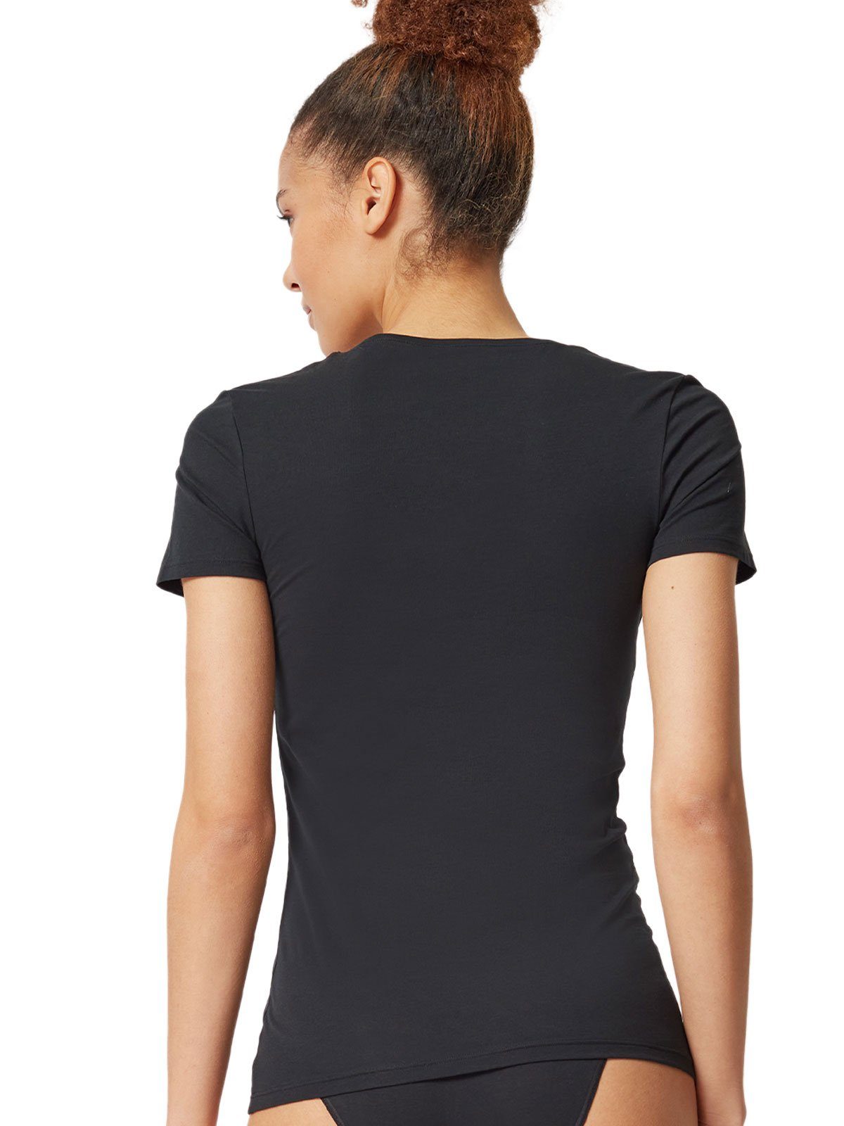 Skiny Unterhemd Damen Shirt kurzarm Cotton Essentials (Stück, 1-St) -