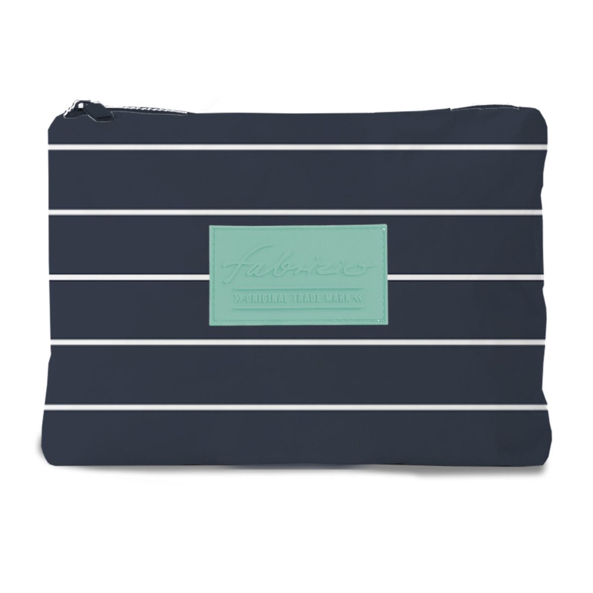 fabrizio® Tragetasche Mini Bag, Kulturbeutel gestreift, Blau