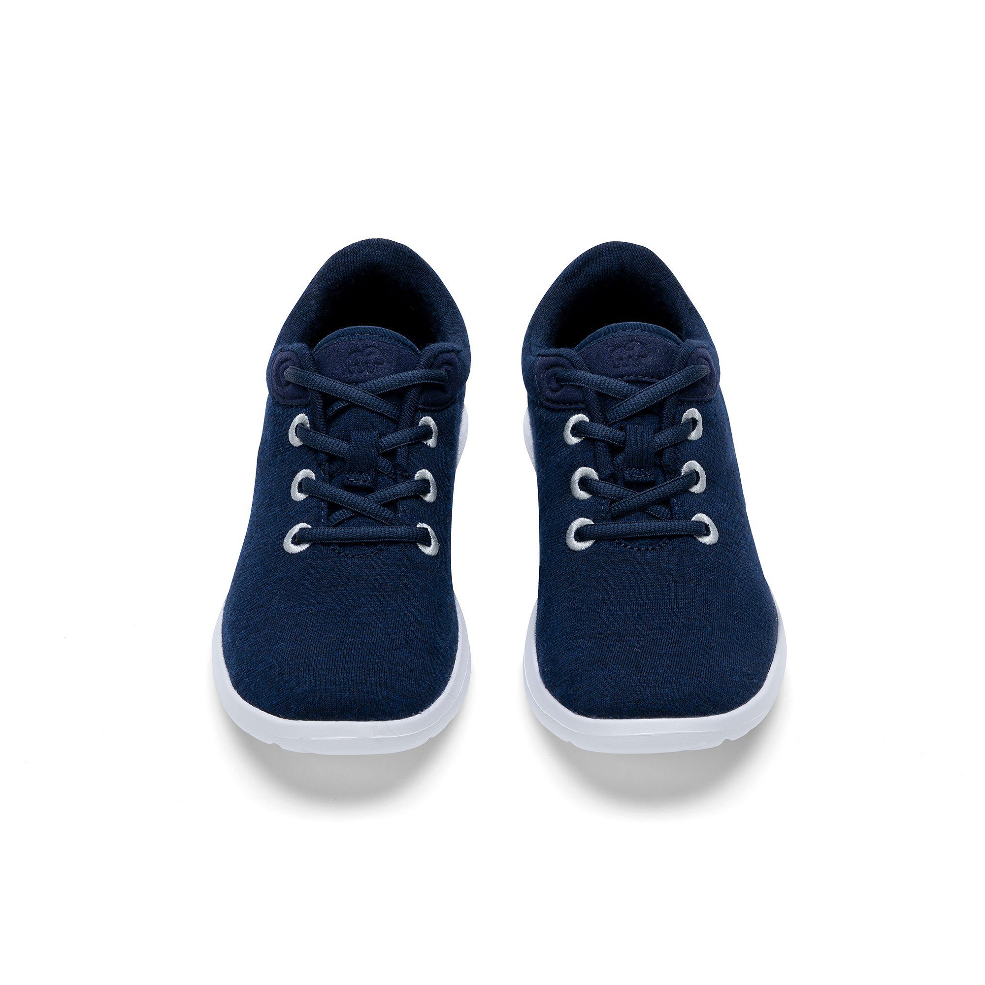 Sportschuhe dunkelblaue aus merinos Up, atmungsaktive Schuhe Extra Lace- Weit Sneaker Bequeme merinoshoes.de weicher - Merinowolle, dunkelblau-weiß Damen