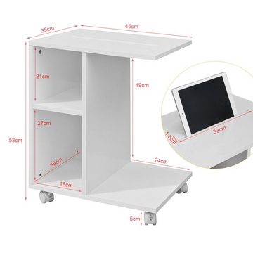 SoBuy Beistelltisch FBT48, mit Schlitz für iPad