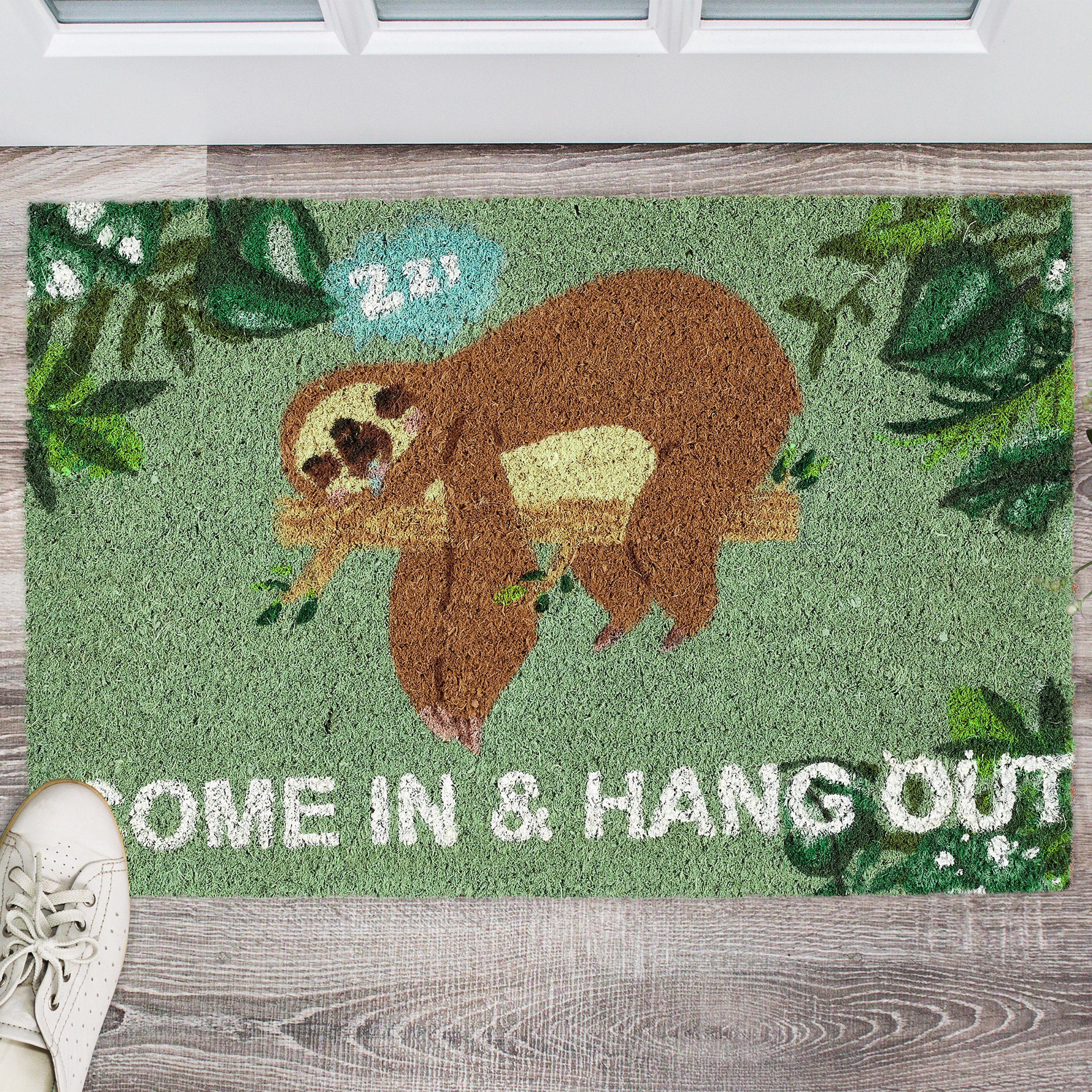 relaxdays Fußmatte Kokos "Come in & Hang Out", Höhe: 15 mm günstig online kaufen