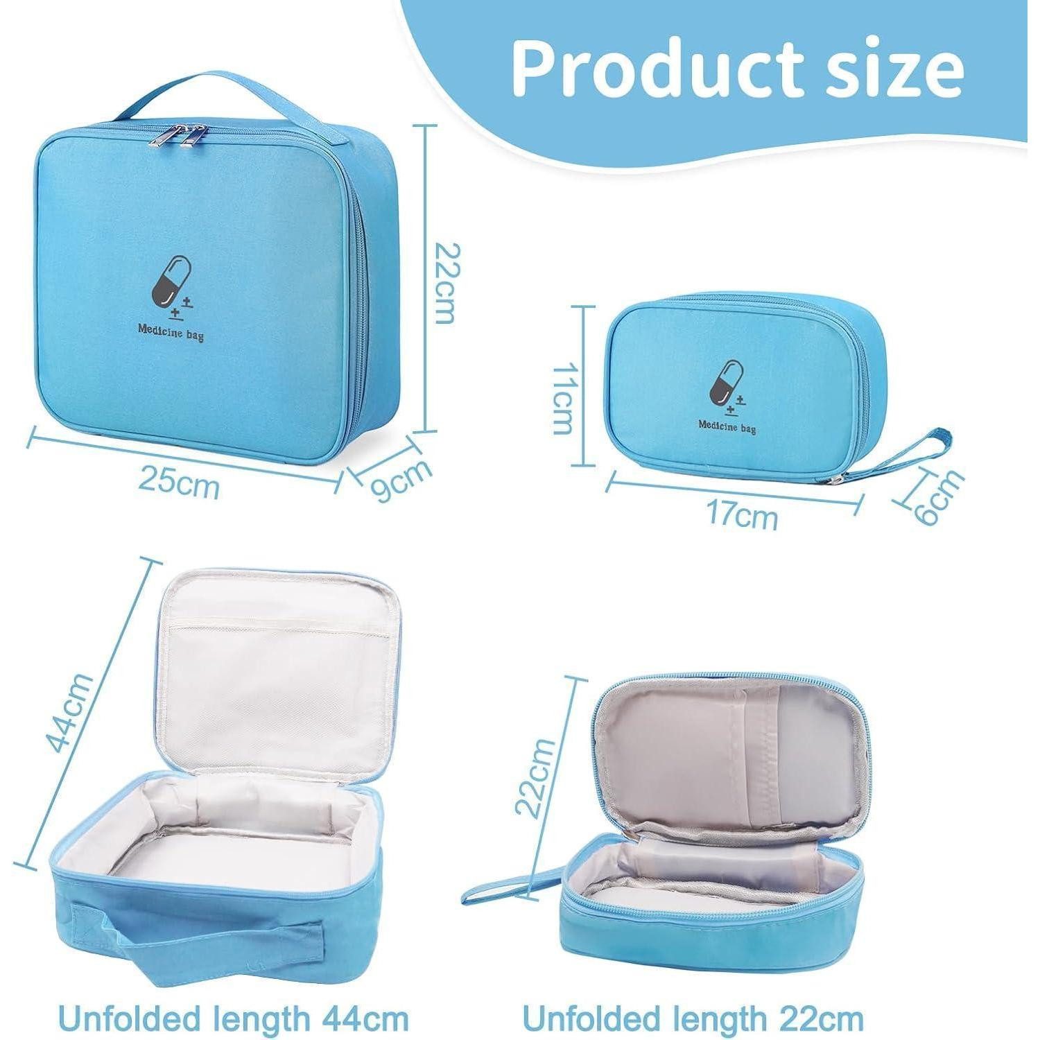 LuxusKollektion Erste-Hilfe-Set 2er-Set Wasserfeste Reiseapotheke Tasche für Medikamente