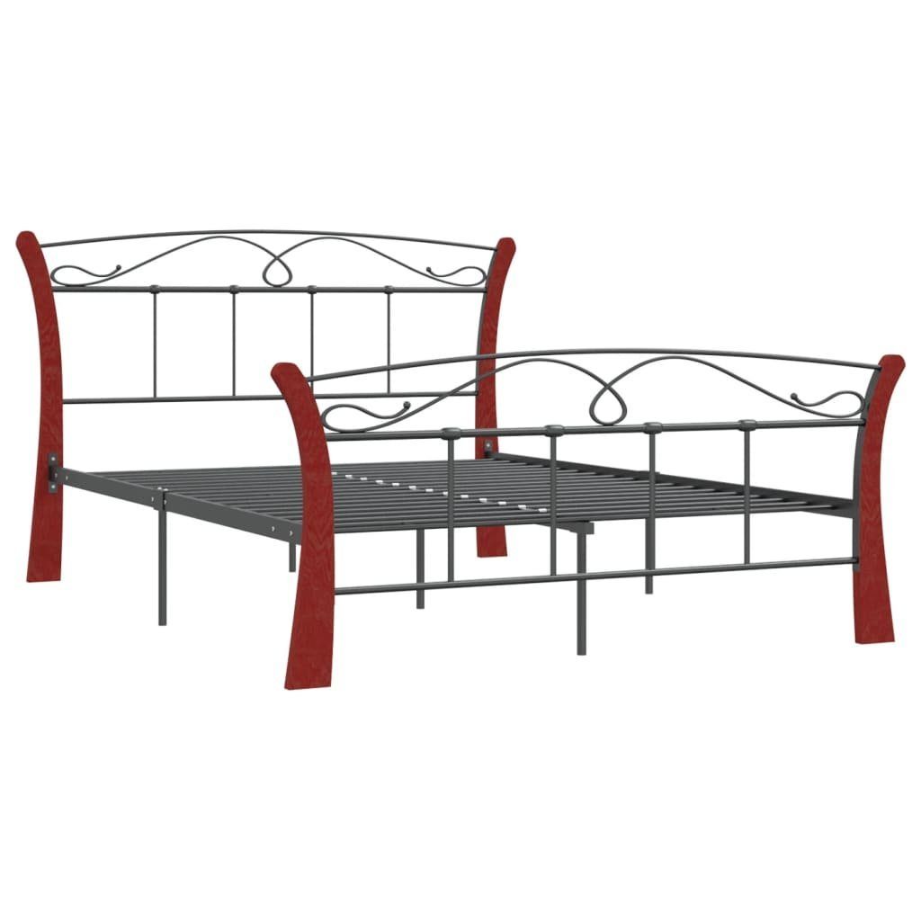 vidaXL Bett Bettgestell Schwarz Metall 120x200 cm