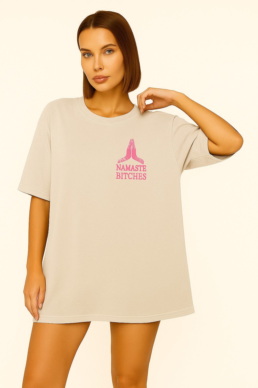 Worldclassca T-Shirt Worldclassca Oversized NAMASTE Print günstig online kaufen