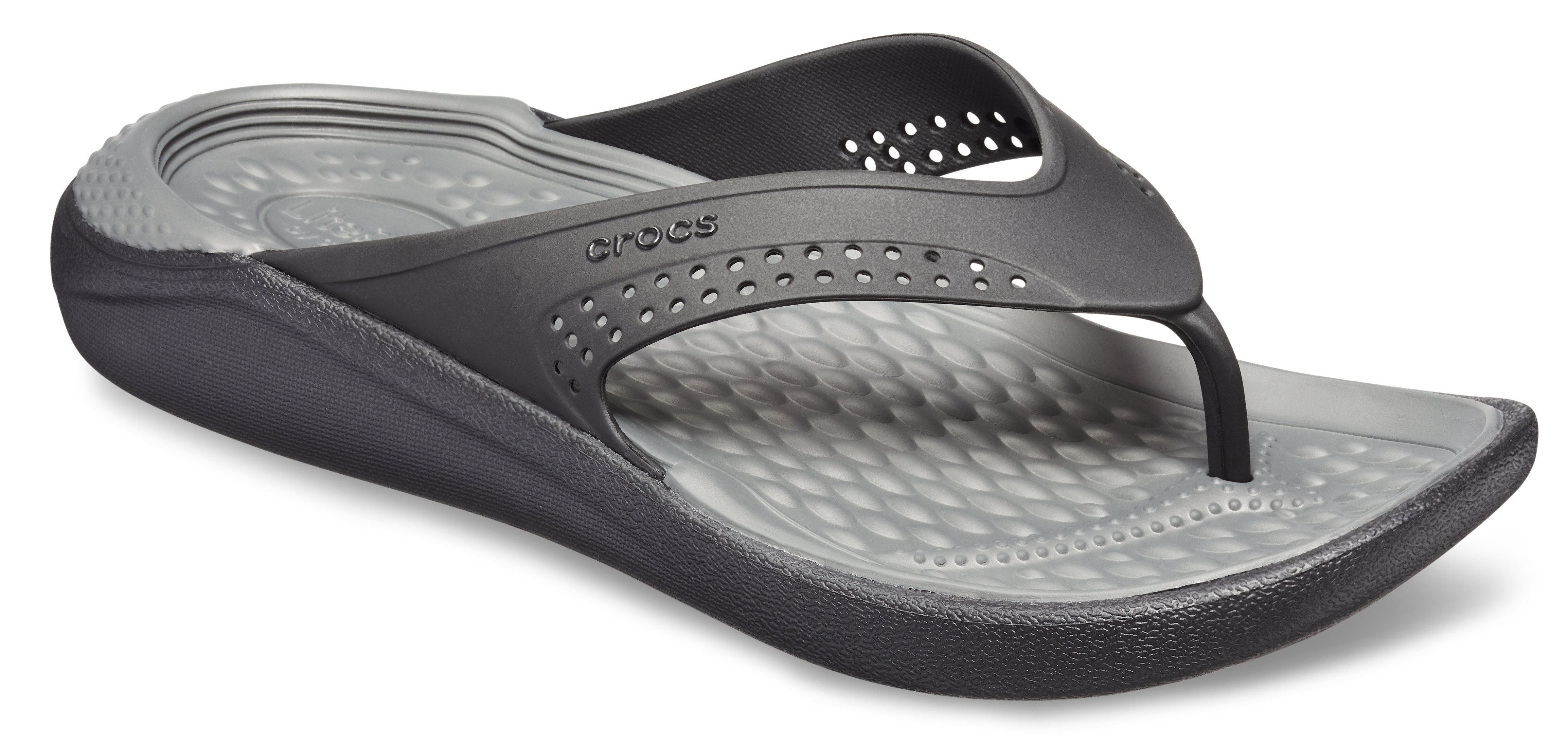 Crocs Lite Ride Flip Badezehentrenner, Sommerschuh, Poolslides, Schlappen, mit weichem Zehensteg