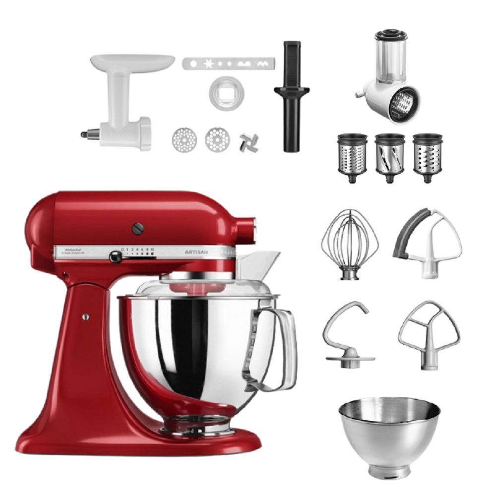 Küchenmaschine KitchenAid 4,8 L 5KSM175 Artisan Küchenmaschine Allrounderset