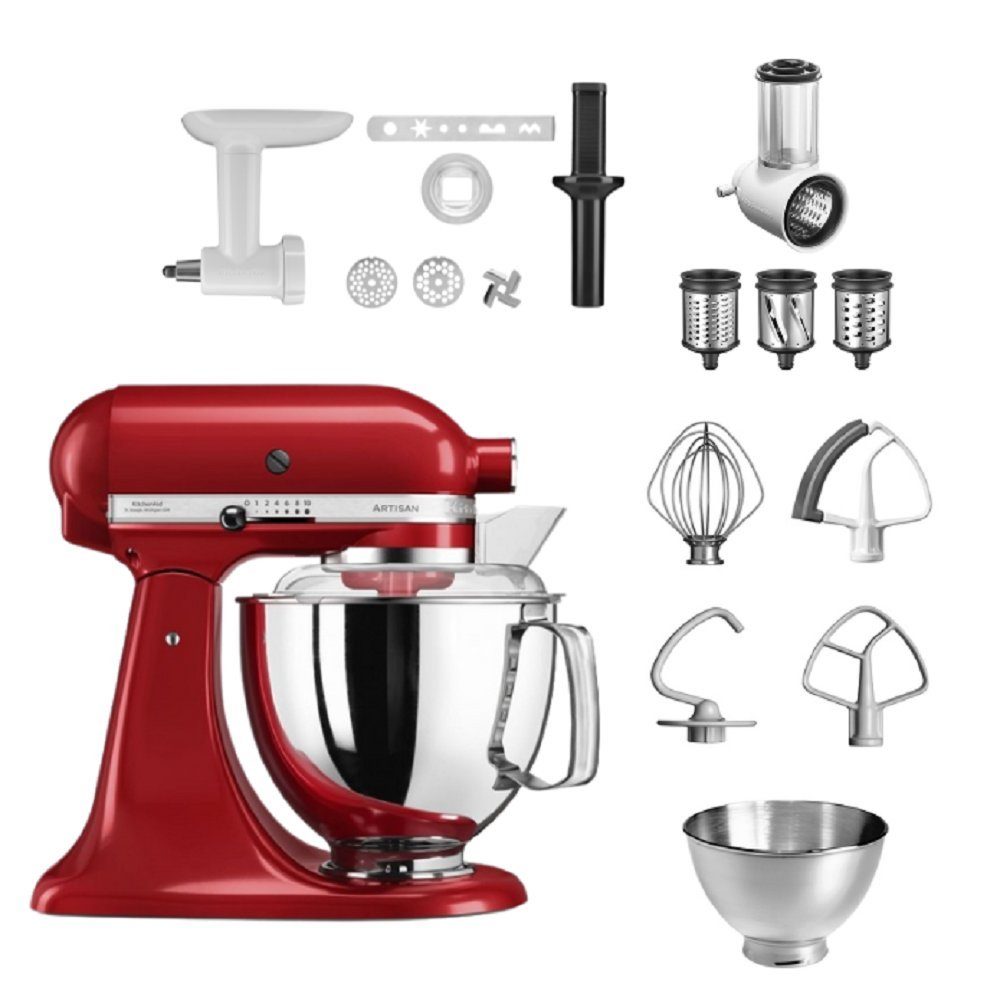 Schwarz Gusseisen L Küchenmaschine Küchenmaschine KitchenAid 4,8 KitchenAid 5KSM175 Artisan Allrounderset