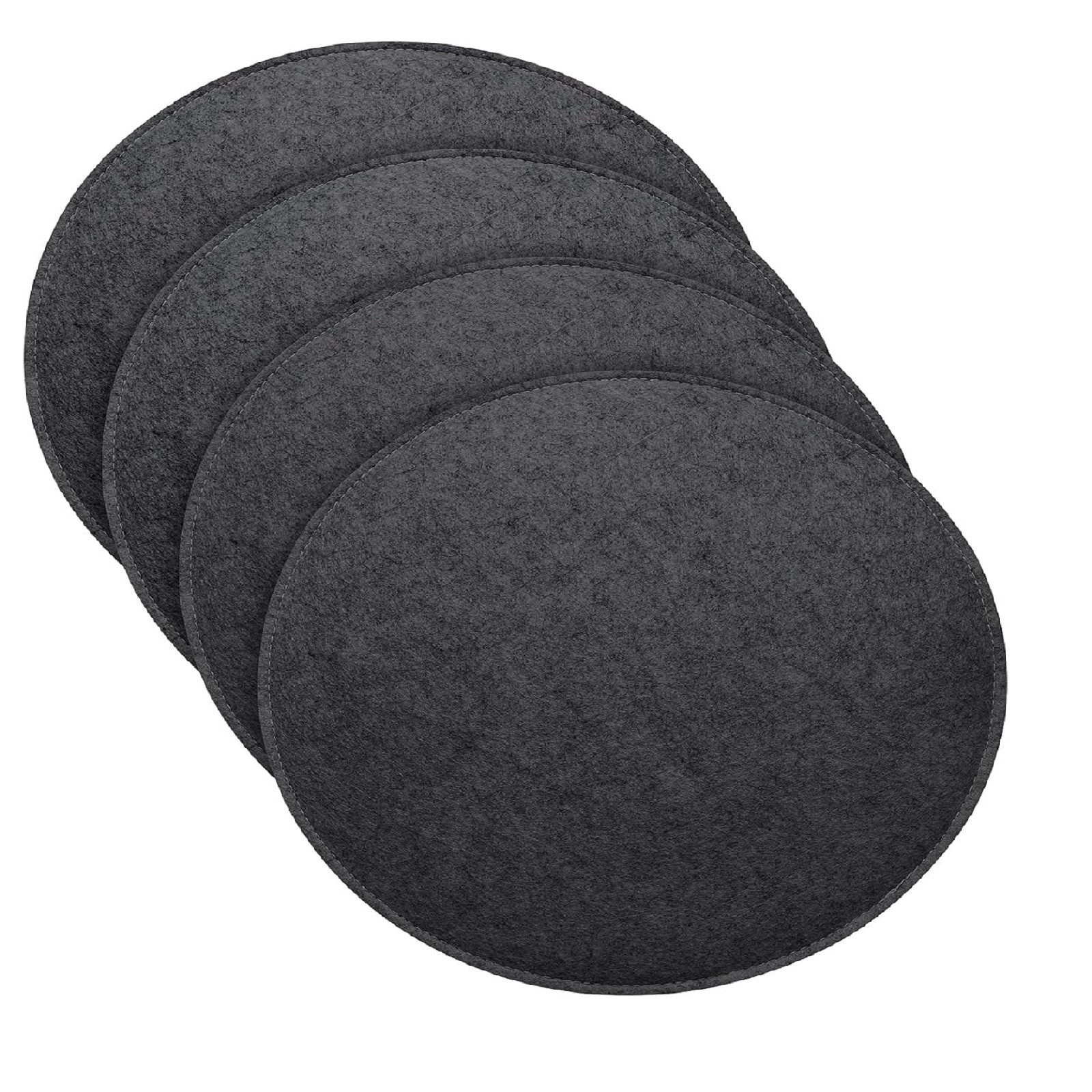 Youyijia Anti-Rutsch-Pad 4 Chair Cushions, Round Felt Seat Cushions, 35 cm