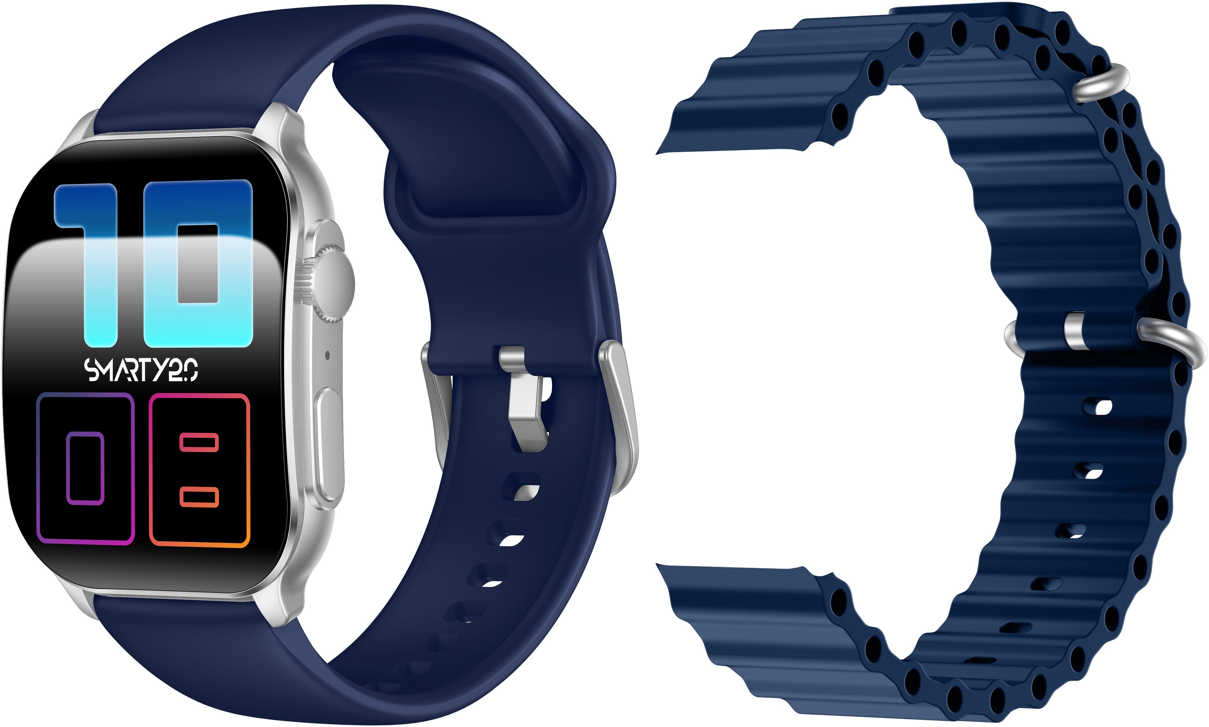 SMARTY 2.0 Smartwatch Set, 2-tlg., mit Wechselband, Armbanduhr, Damenuhr, Herrenuhr, Android5.0+, Apple iOS 9.0+