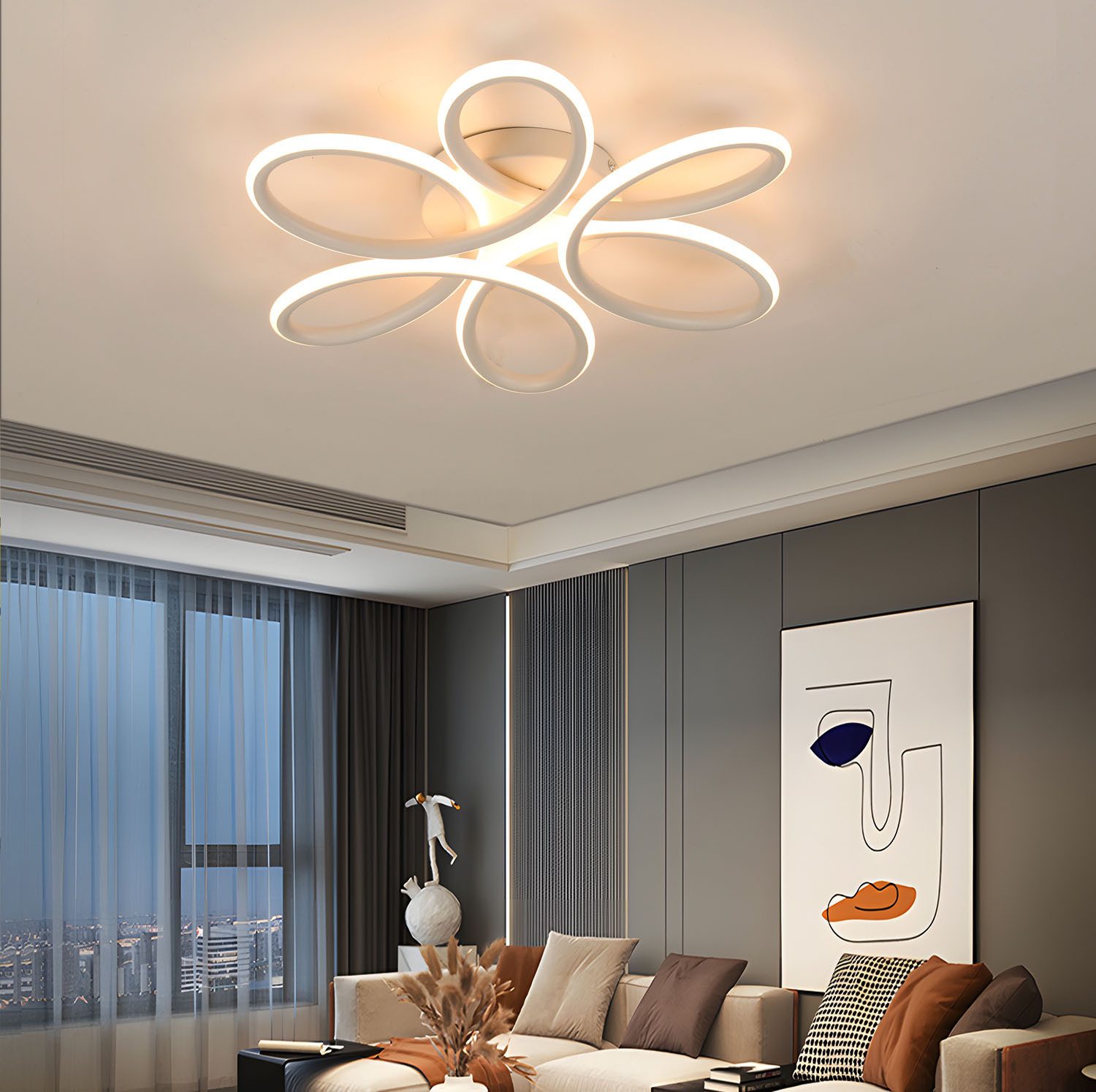 oyajia LED Deckenleuchte 60W Modern Schlafzimmer günstig online kaufen