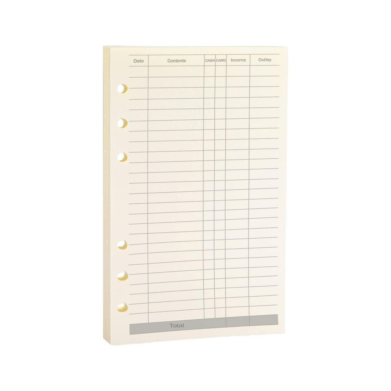 LuxusKollektion Terminplaner A6 Budget Planer Einlagen 100gsm cremeweiss