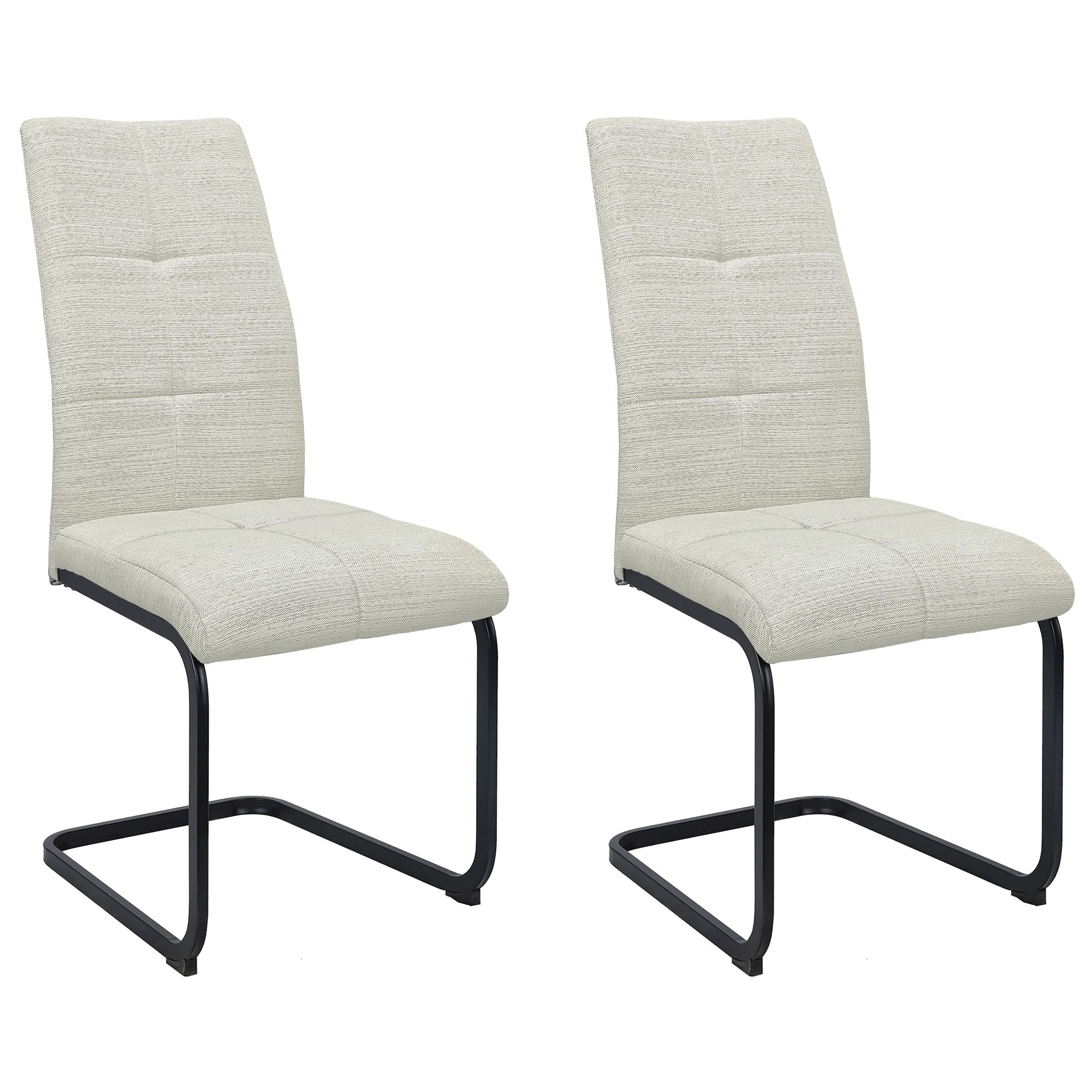 freiraum Freischwinger Chicago, (2er-Set) in Creme, Stoff - 45x97x61cm (BxHxT)