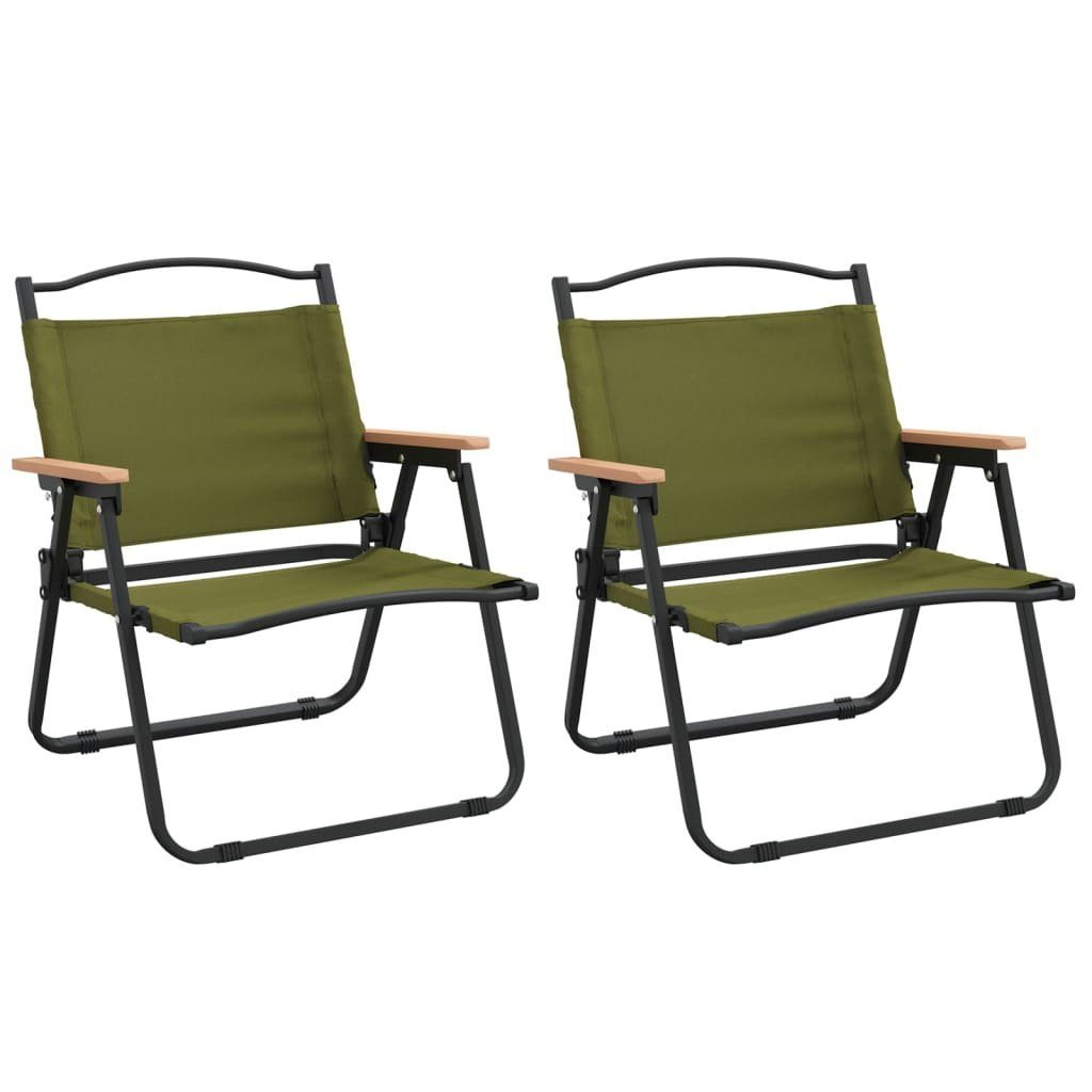 vidaXL Gartenstuhl Campingstühle 2 Stk. Grün 54x43x59 cm Oxford-Gewebe (2 St)
