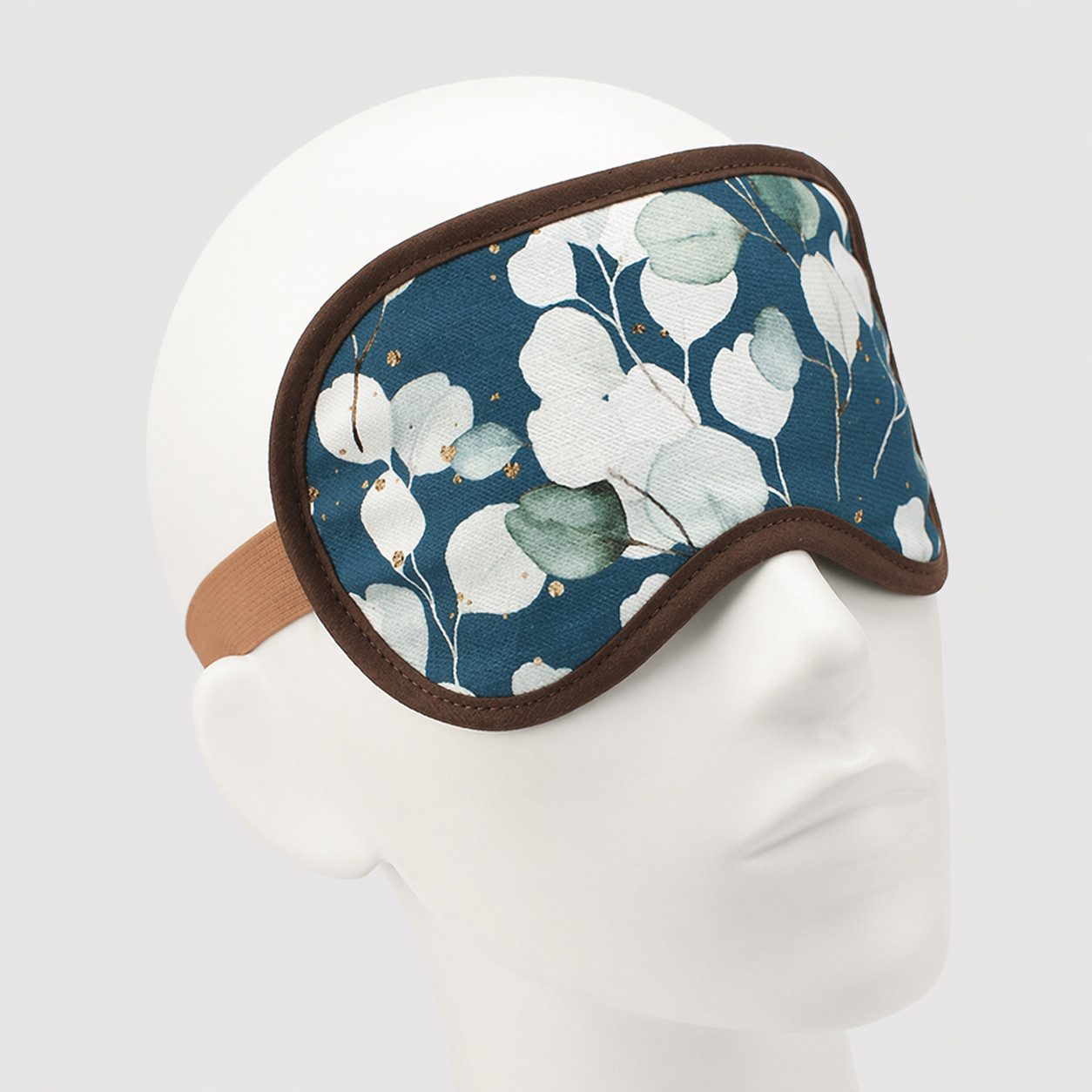 BEAZZ Schlafmaske Schlafmaske, Augenmaske, Schlafbrille - Eukalyptus, Bequem - Perfekte Abdunklung, 1-tlg., HANDMADE IN GERMANY