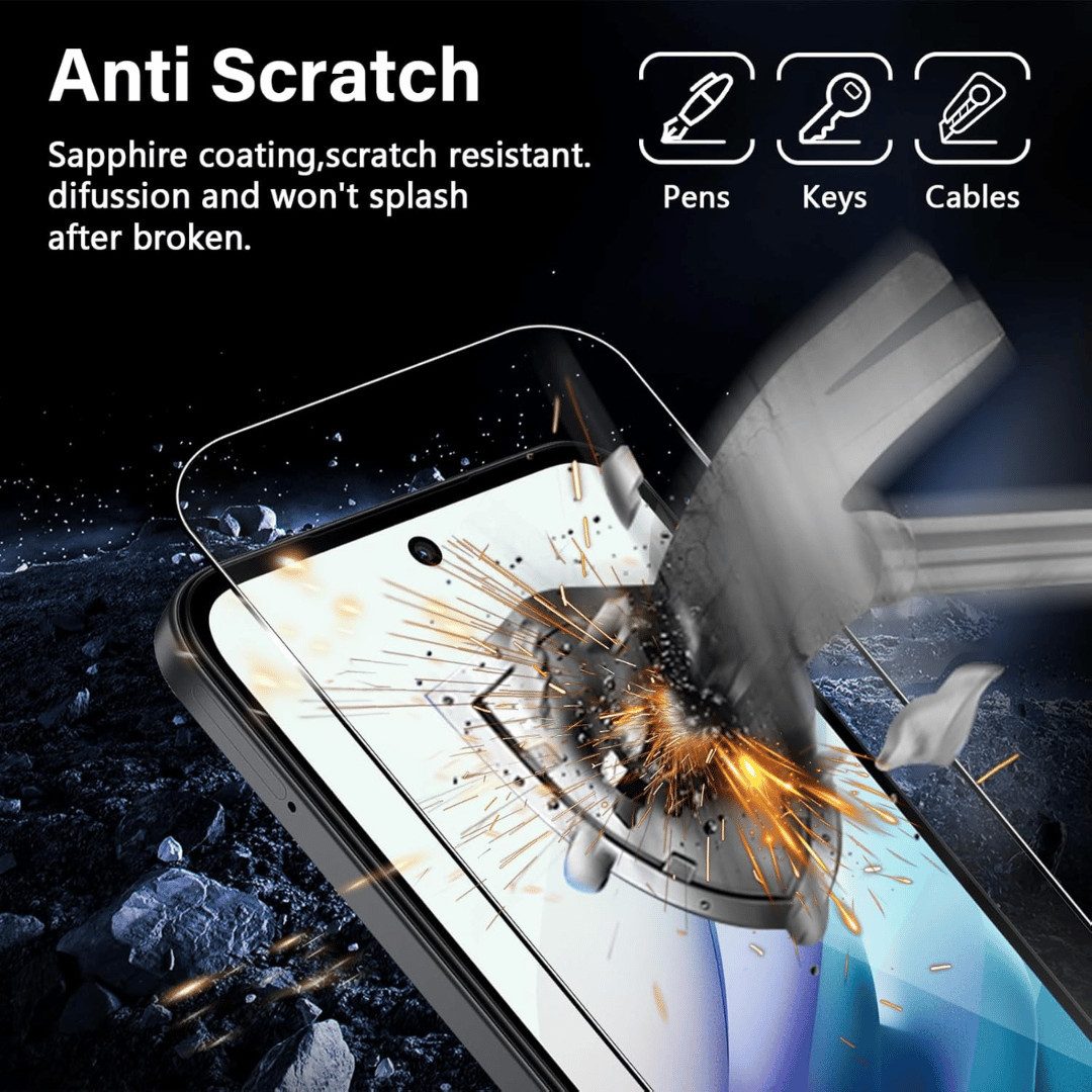 SmartUP Displayschutzglas für HotWav Note 13 Max Display Panzerfolie Hartglas Full Screen 9H für HotWav Note 13 Max, 2 Stück, kompletter Displayschutz – Bild 2 von 5