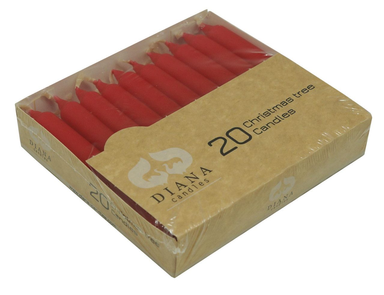 Diana Candles Christbaumkerzen Diana Candles Baumkerzen Ø 1,2 cm x 11 cm rot 20er