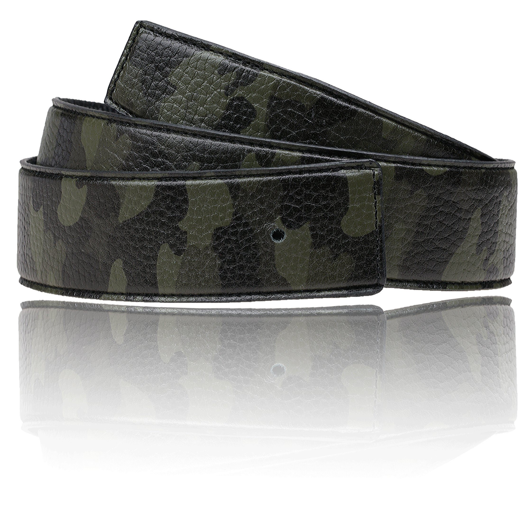 Ledergürtel Wendegürtel Camouflage 40mm ohne H Schnalle & H Gürtelschnalle