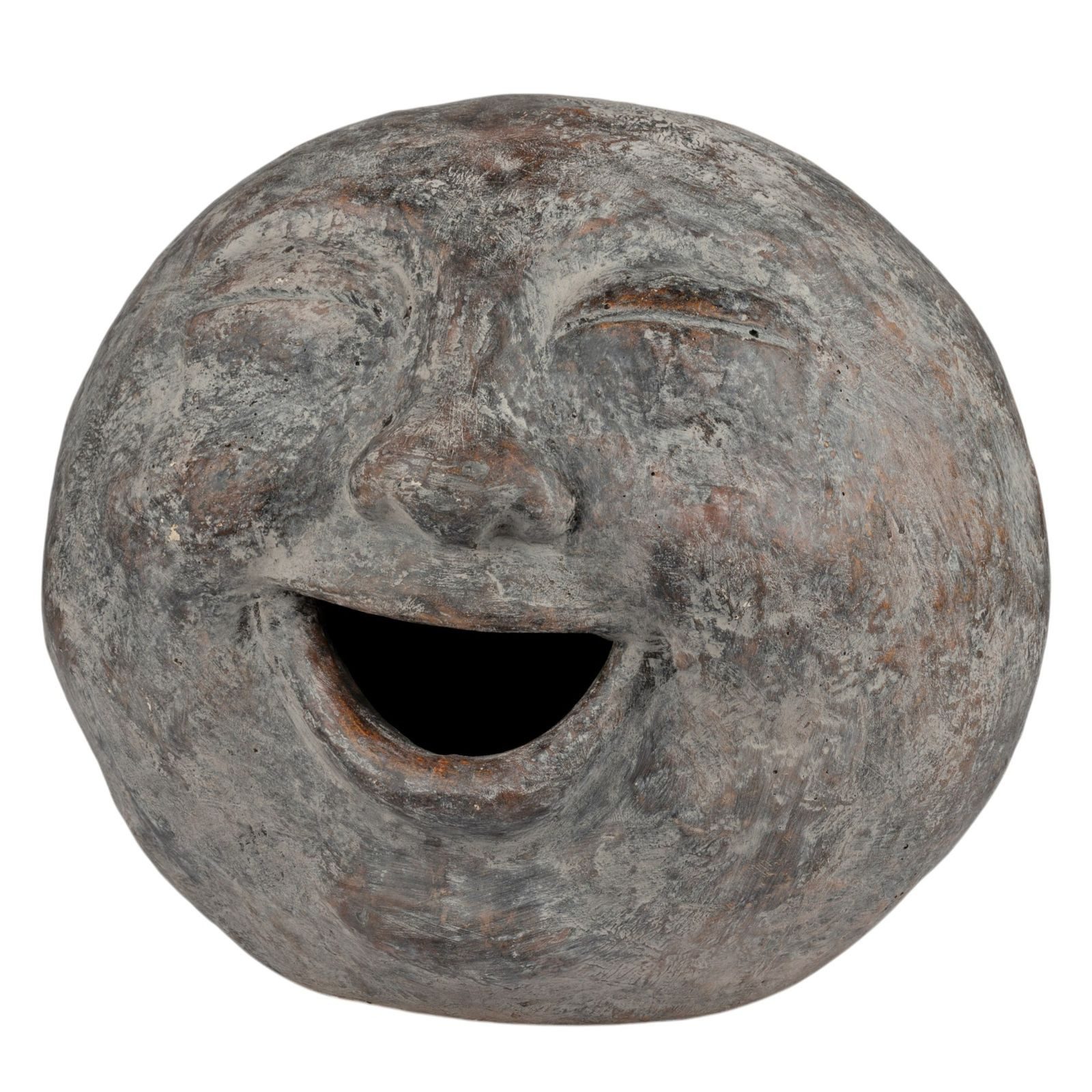 formano Gartenfigur Deko Kopf Steinoptik Mondgesicht Skulptur 45X45 cm Magnesia Gesicht