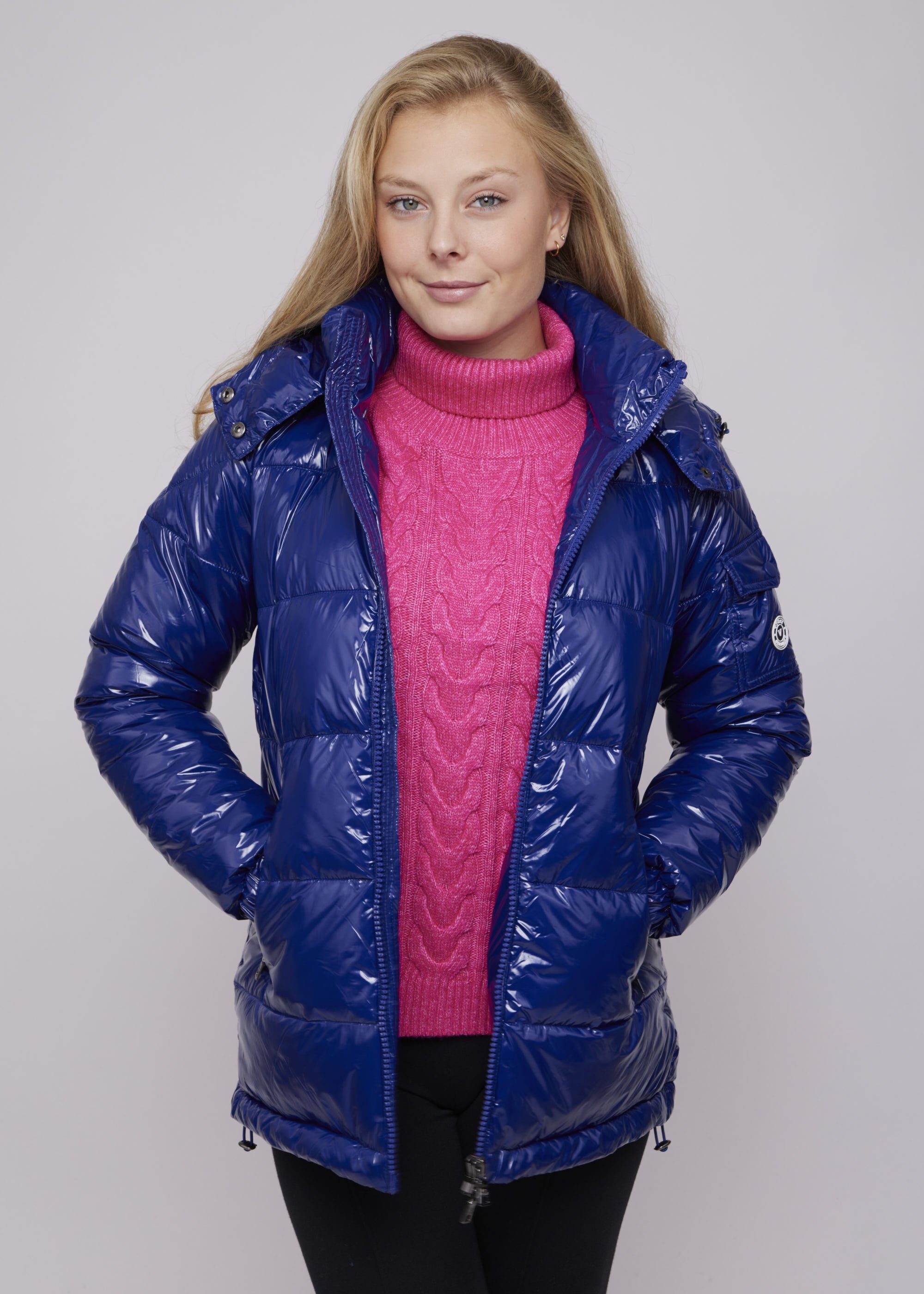 VICCI Germany Winterjacke mit abnehmbarer Kapuze, rot, blau