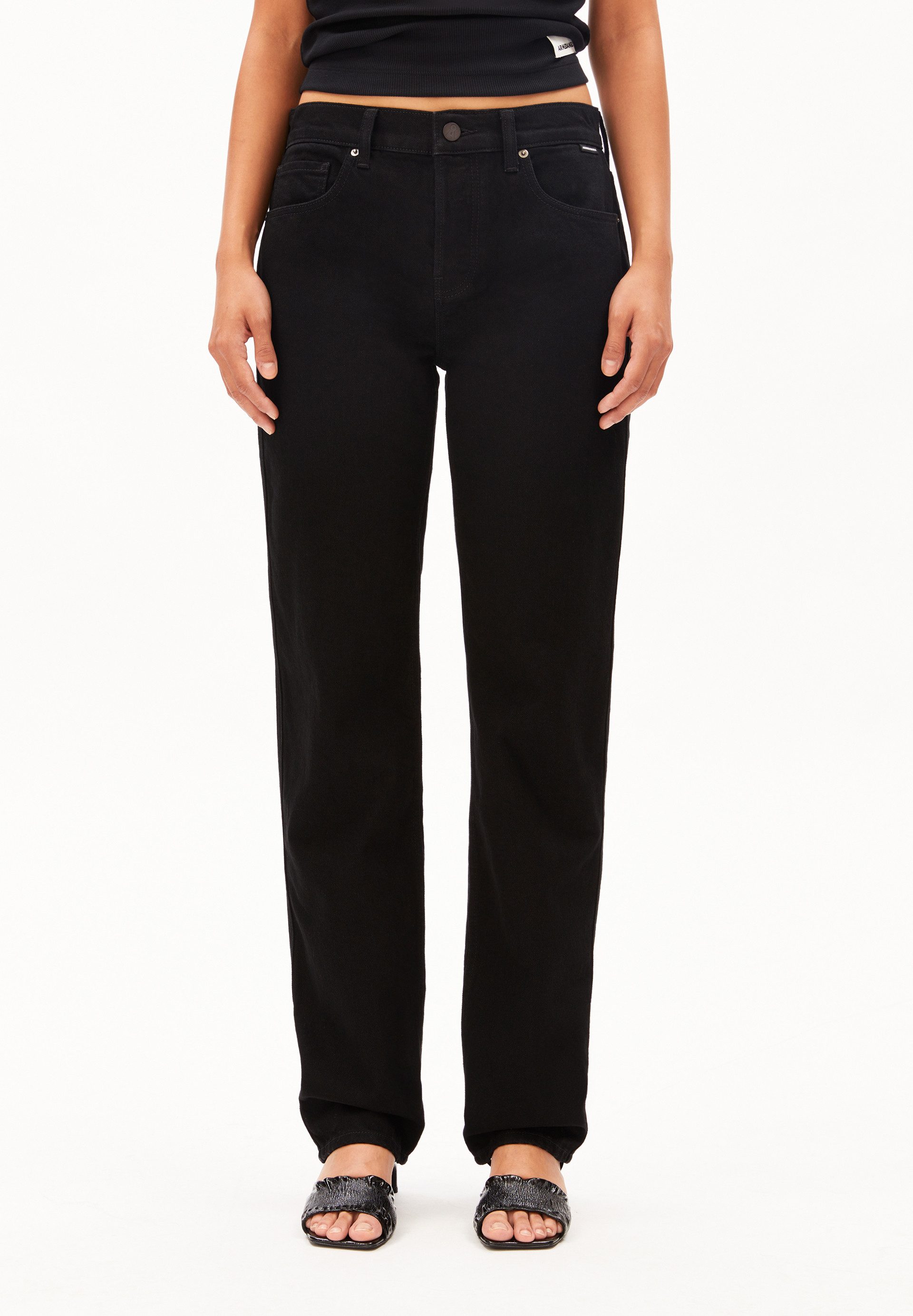 Armedangels Straight-Jeans AAVELINE Straight Джинсы recycelte Baumwolle (Non-Stretch, Regular Fit) Mid waist
