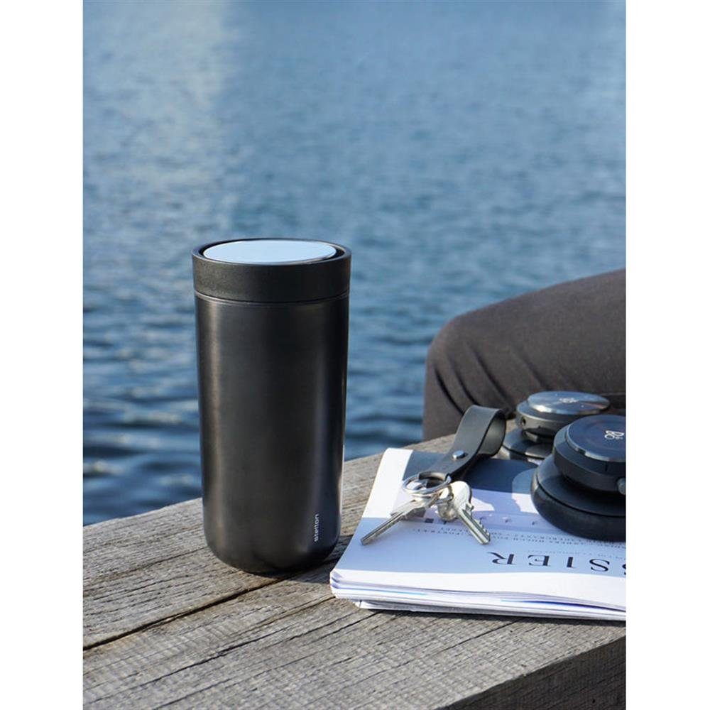 Stelton Thermobecher To Go Click, 400 ml, Isolierbecher aus Edelstahl, mit Vakuumisolierung