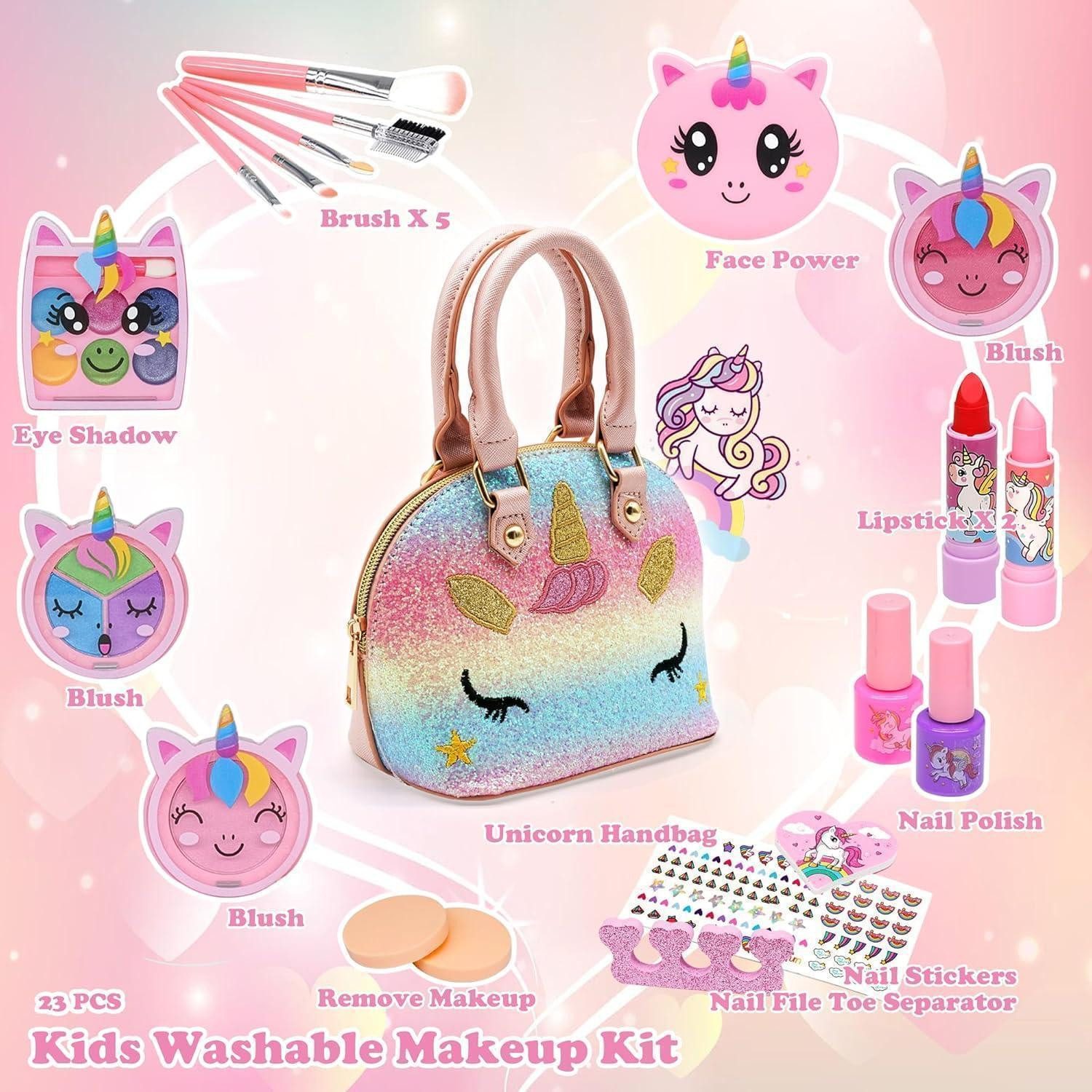 LuxusKollektion Theaterschminke Kinderschminke Set Schminkkoffer Mädchen Geschenk Makeup-unicorn toys