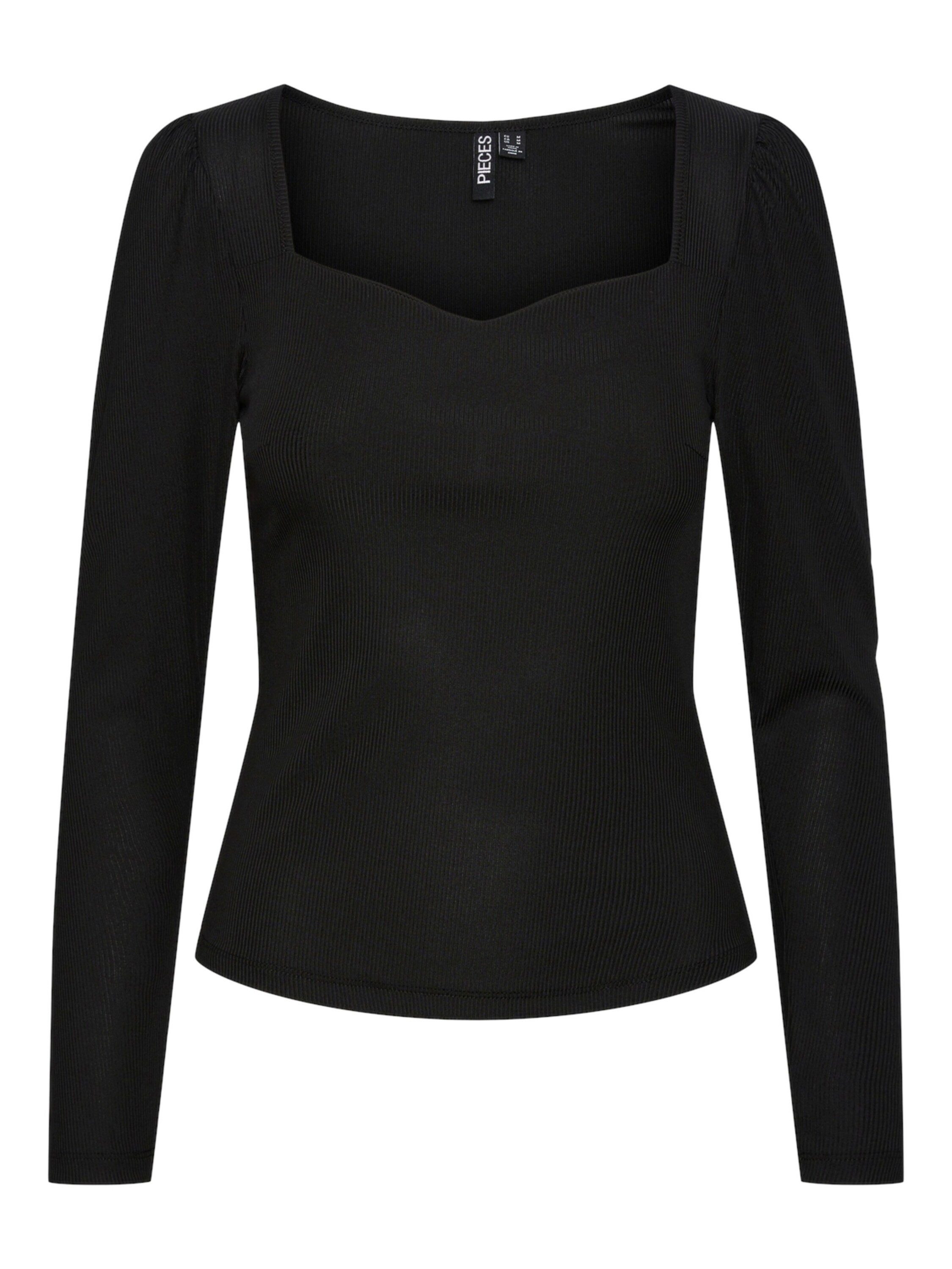 pieces Langarmshirt (1-tlg) Drapiert/gerafft. Reduzierter Preis € 17,90. Unverbindliche Preisempfehlung € 29,90