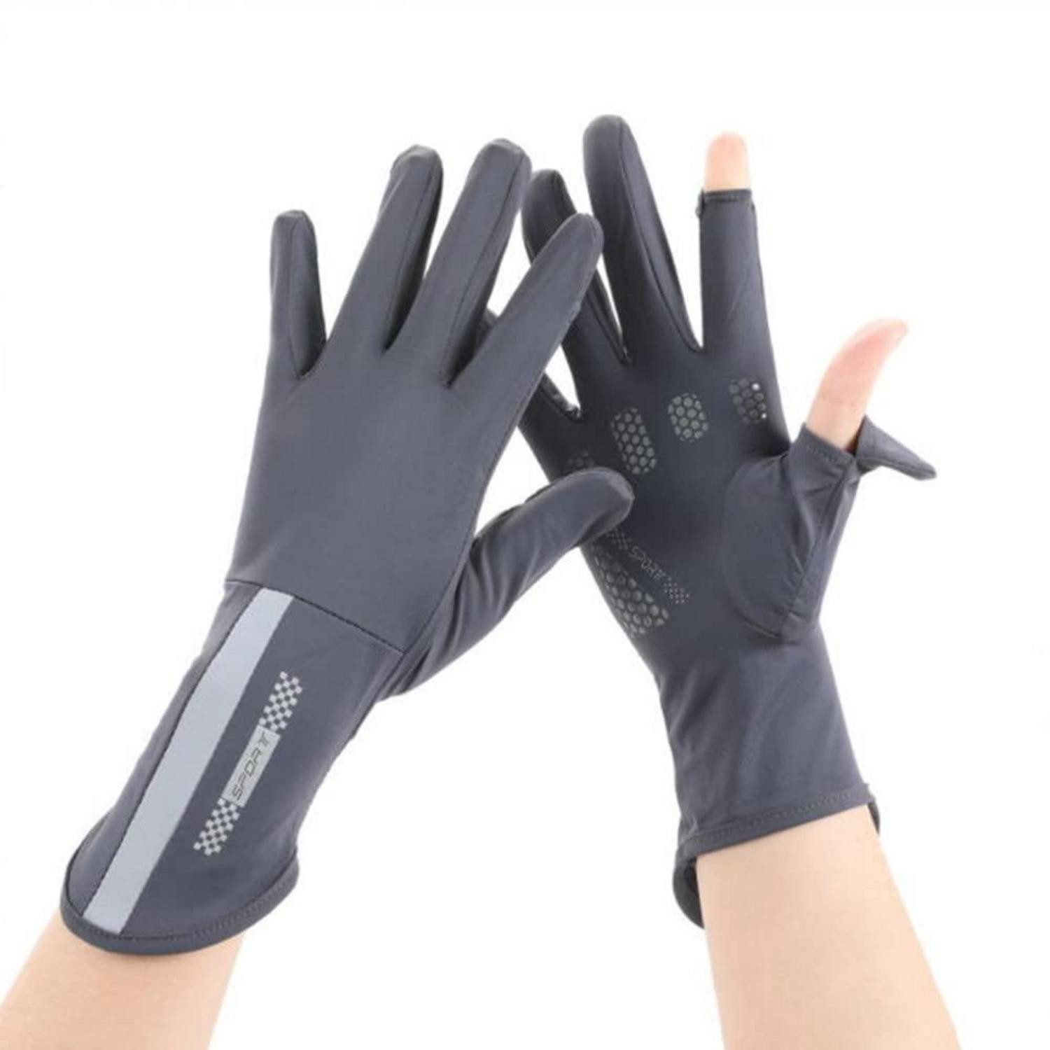 LuxusKollektion Fahrradhandschuhe Sommer Handschuhe Damen UV-Schutz (1-St)