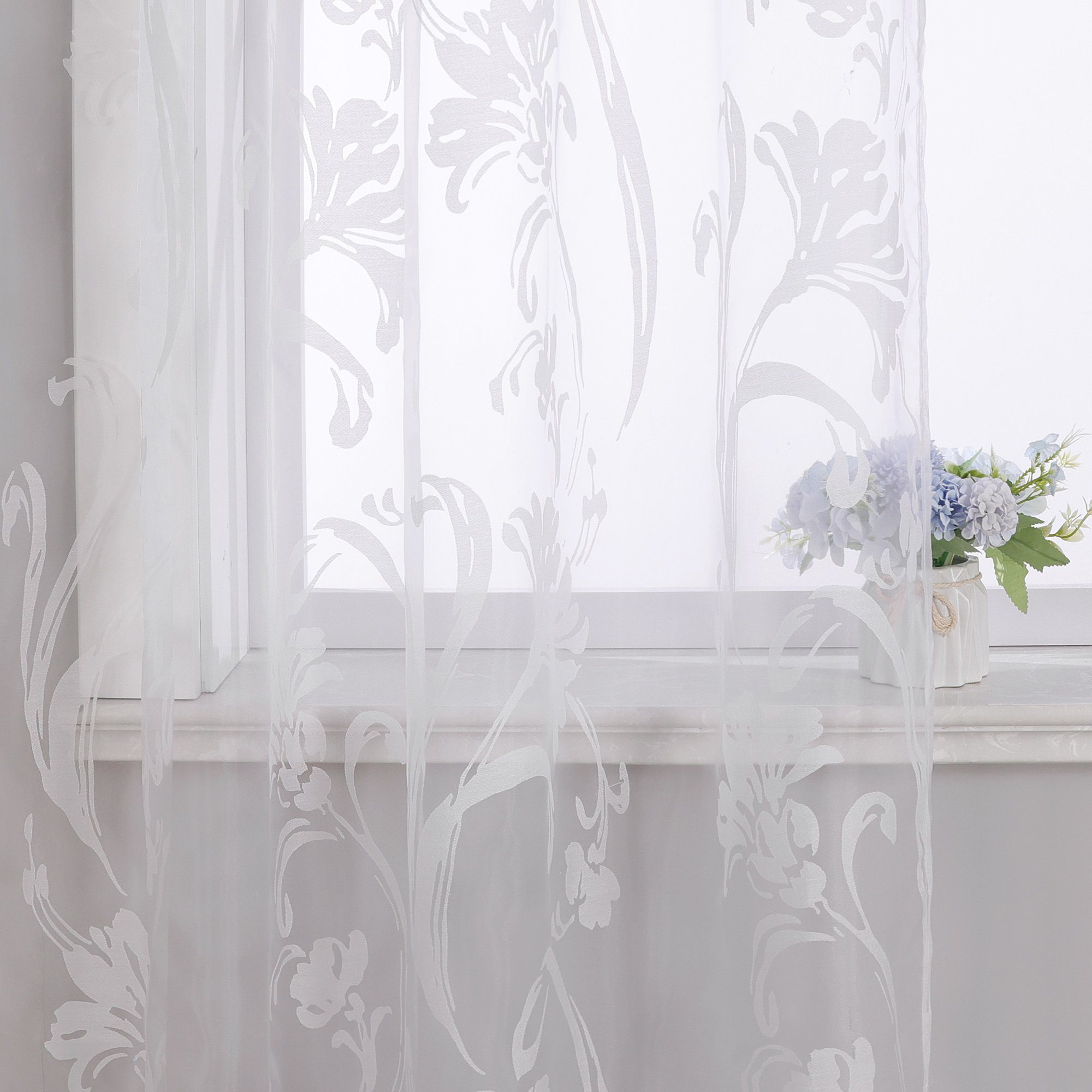 Joyswahl Vorhang (1 St), Ösen, Voile Ausbrenner Muster Gardinenschals, Wohn günstig online kaufen