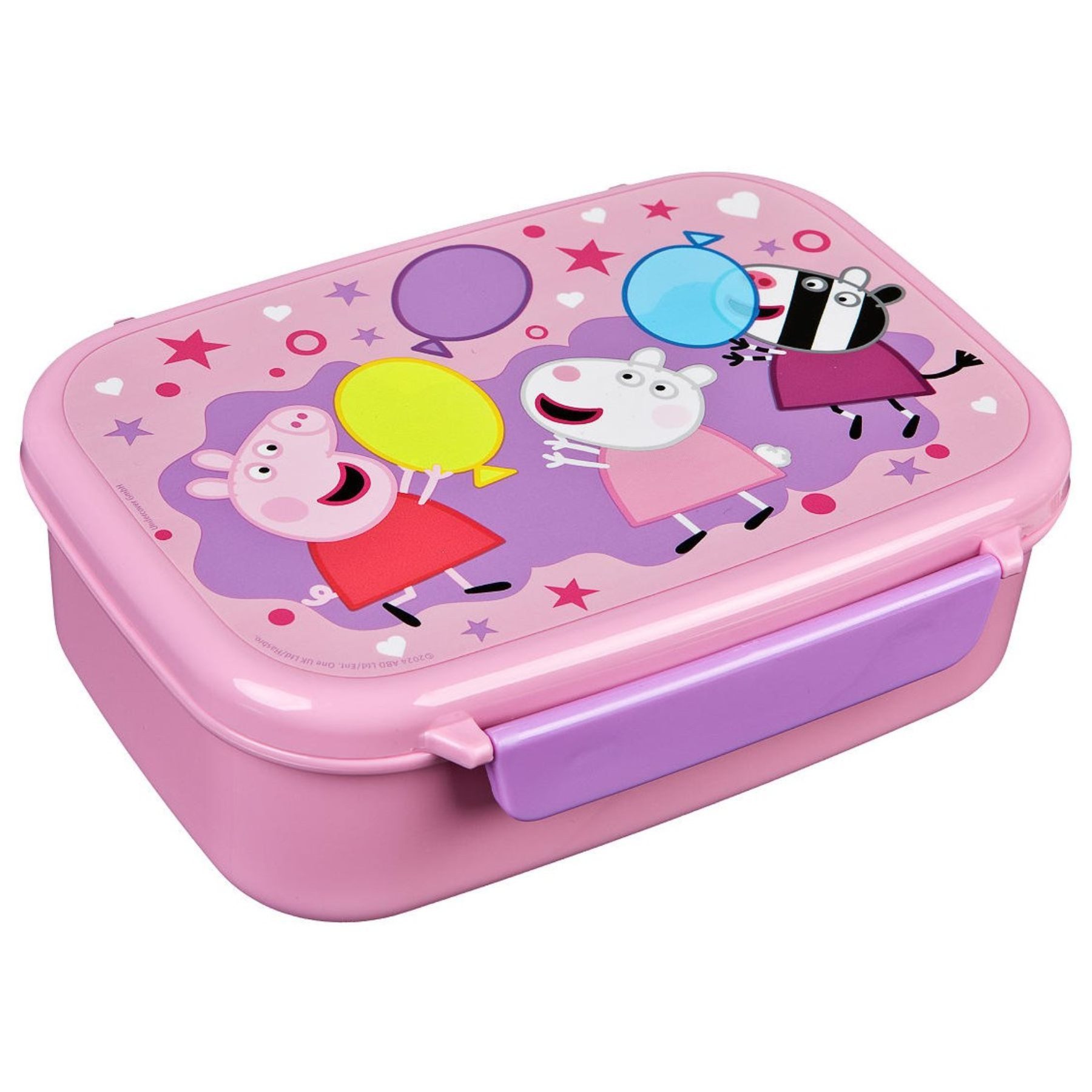 Peppa Pig Lunchbox Rosa Brotdose 18 x 14 x 6 cm Snackbox für Schule unterwegs, (Packung)