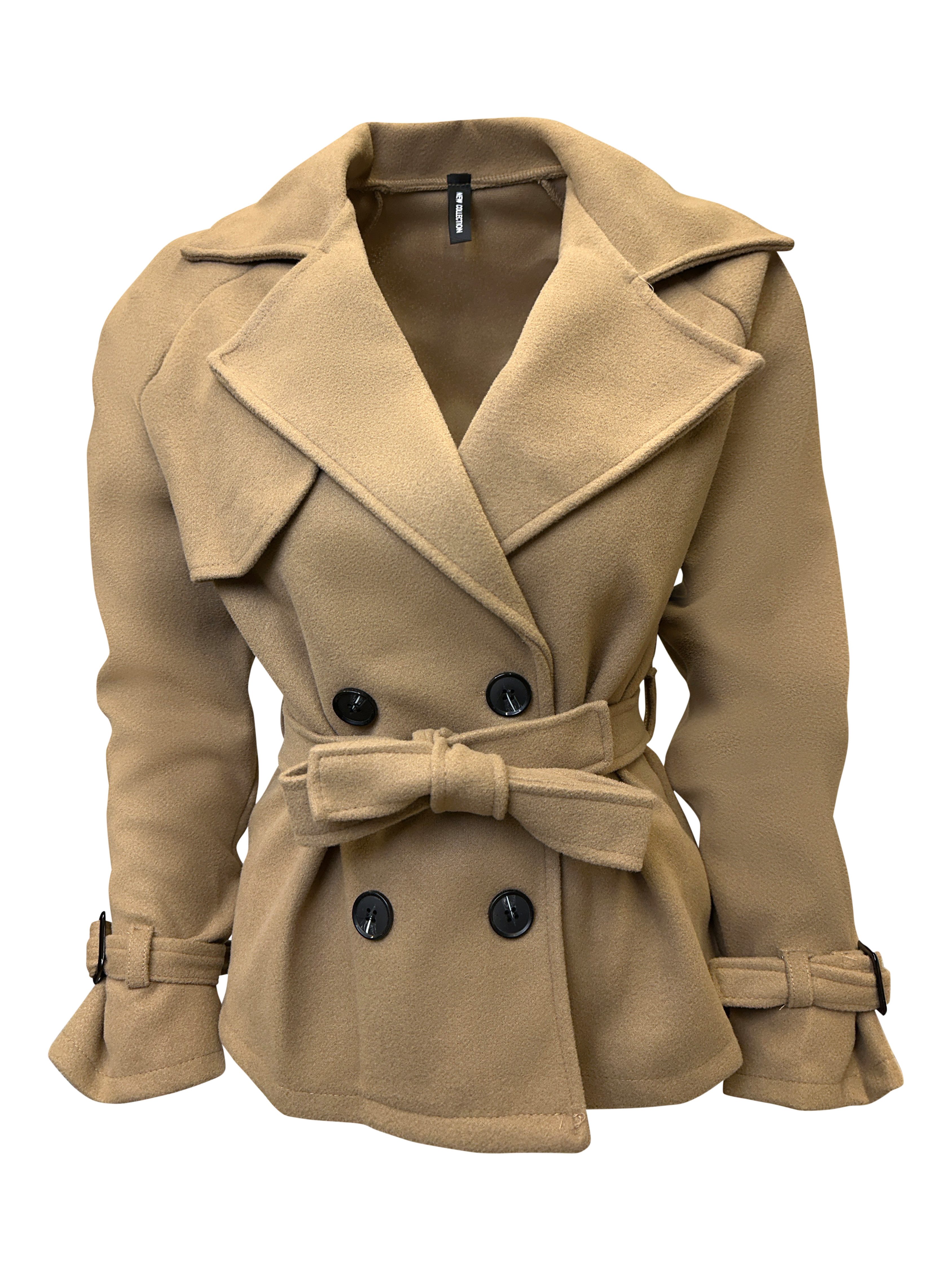 Worldclassca Trenchcoat Worldclassca Kurzer Doppelreihiger TRENCHCOAT günstig online kaufen