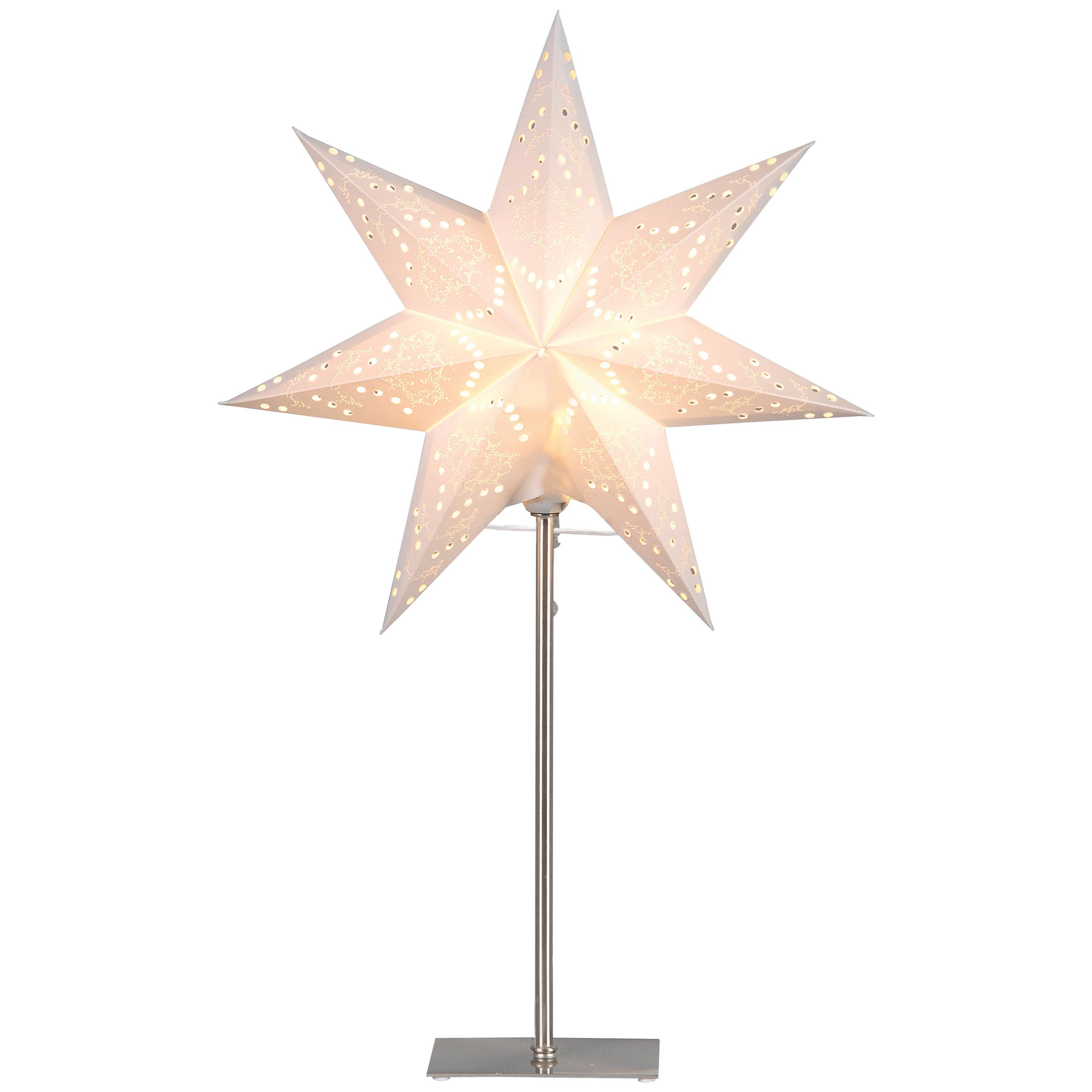 STAR TRADING LED Dekolicht Sensy, Tischlampe Weihnachtsstern Sensy 3D Papierstern Weihnachten in Weiß mi