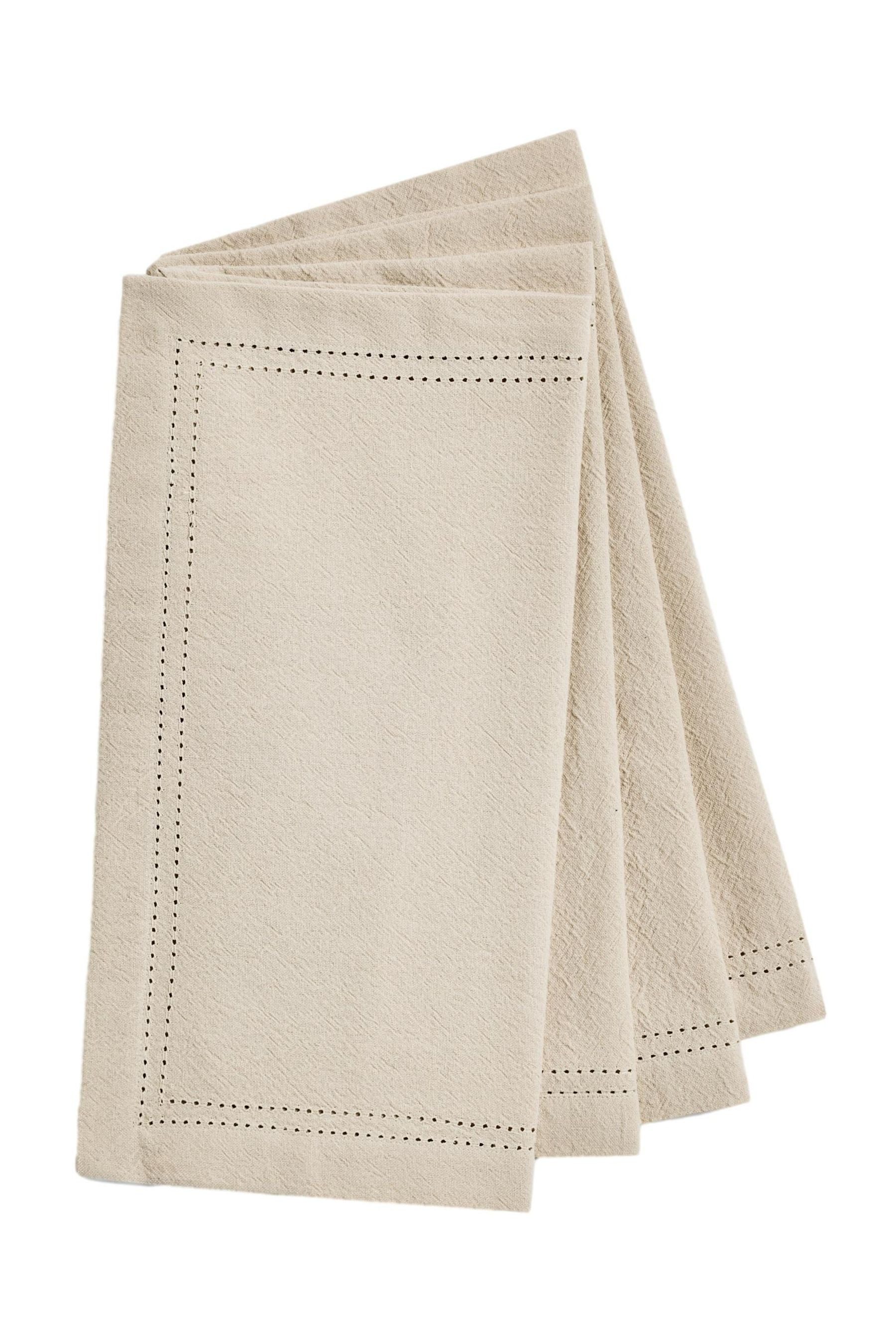 Next Stoffserviette 4er Set Servietten aus gewaschener Baumwolle, (4 St)