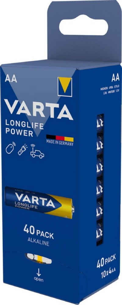 VARTA »40 Varta 4906 Longlife Power AA / Mignon Alkaline Batterien im 40er Box« Batterie