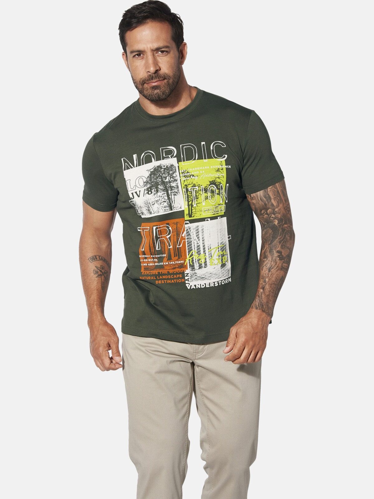 Jan Vanderstorm T-Shirt TANDRUP aus luftiger günstig online kaufen