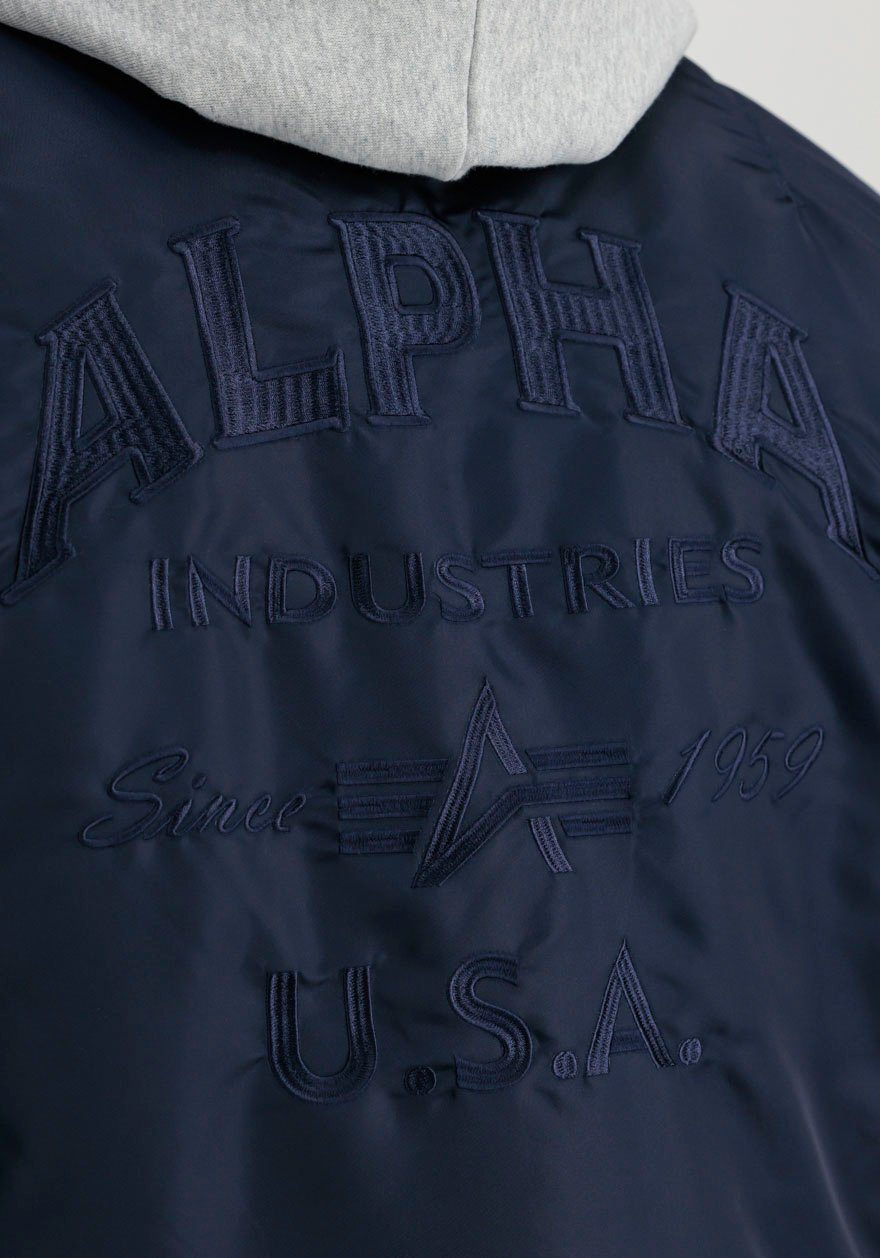 Alpha ultra MA-1 Back EMB navy ZH Industries Bomberjacke