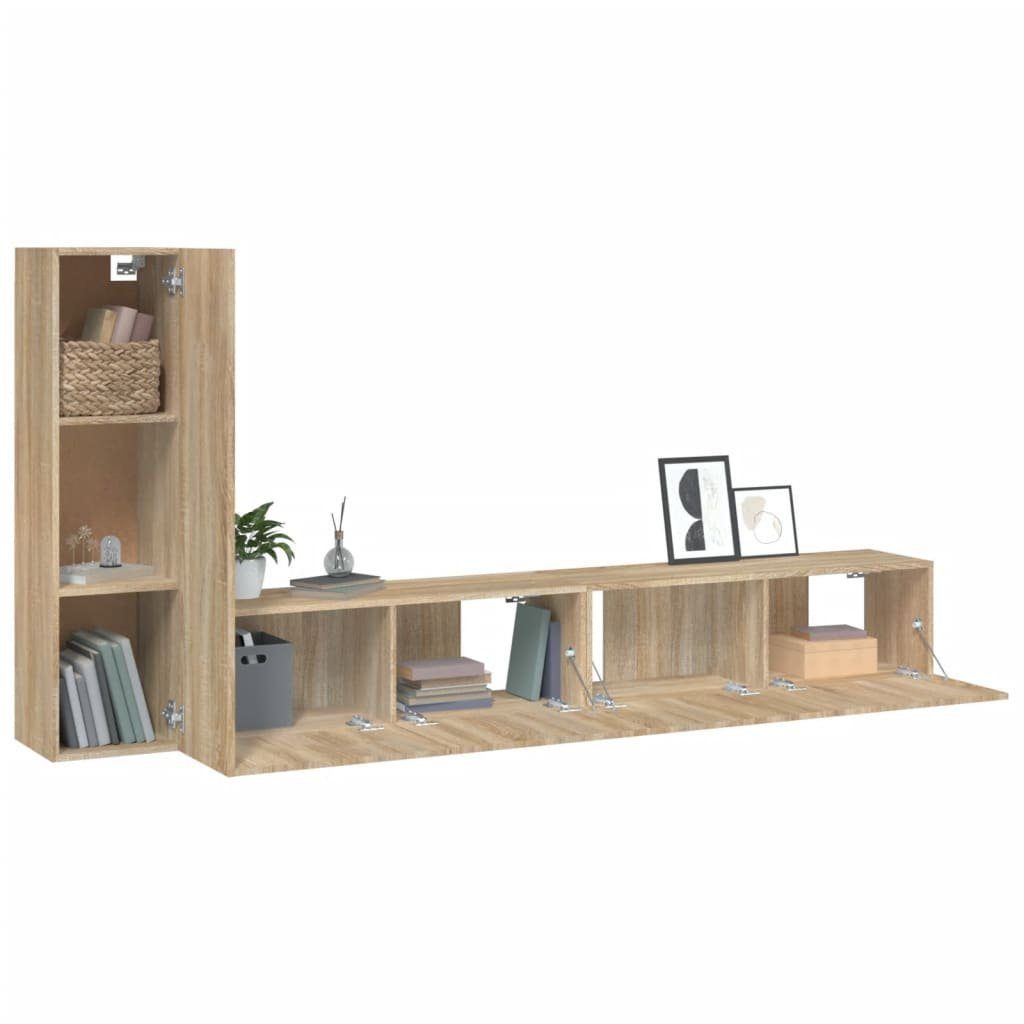 furnicato Sonoma-Eiche TV-Schrank TV-Schrank-Set Holzwerkstoff 3-tlg.