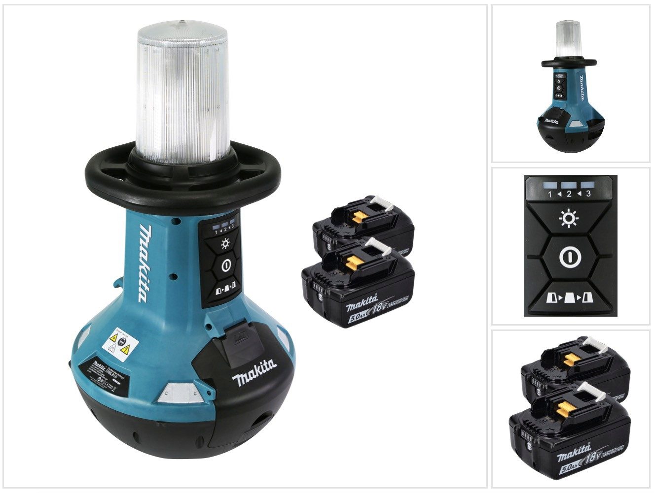 Baustrahler DML 810 T Akku LED Flächenlicht 18 / 36 V (2 x 18 V) 5500 lm IP54 +