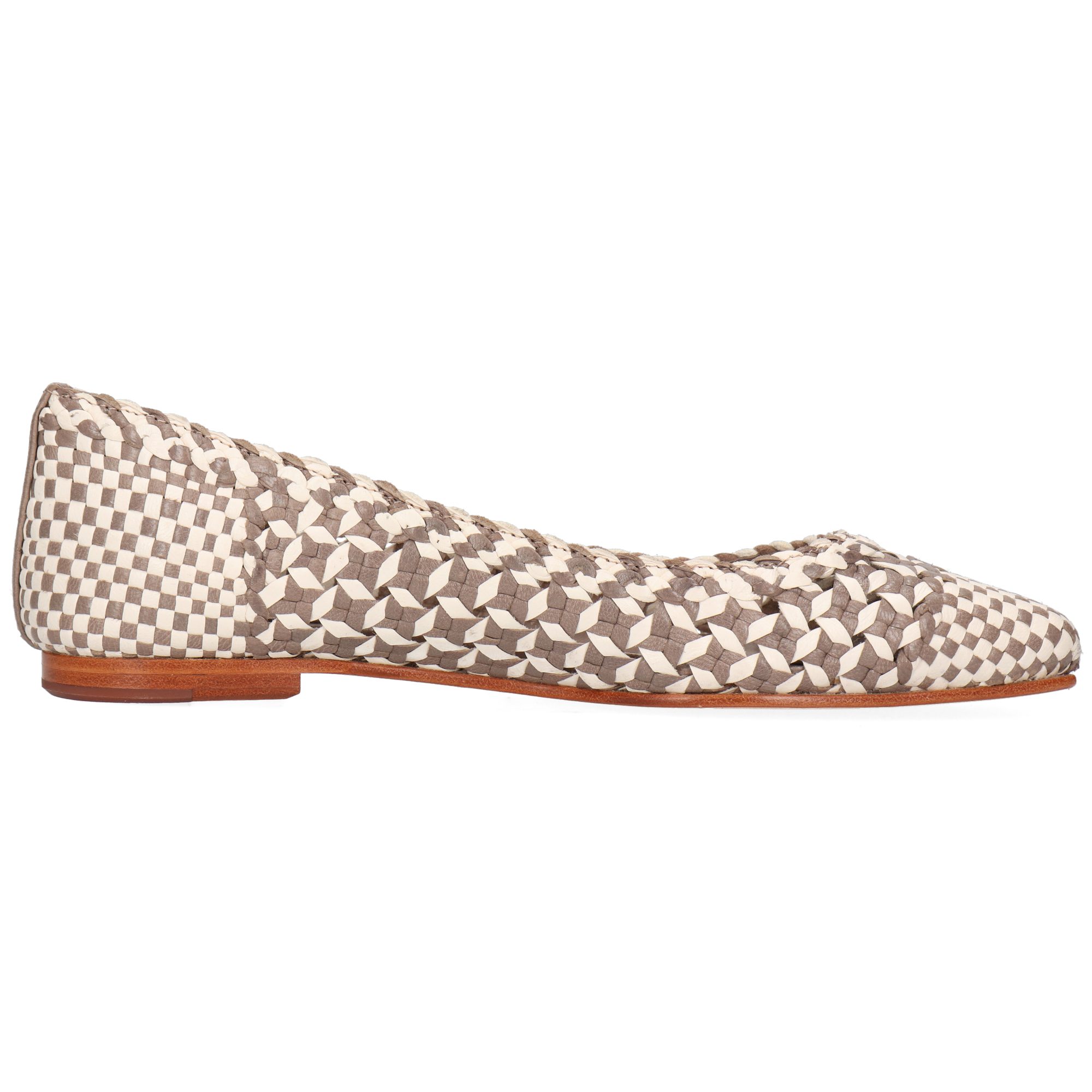 Melvin & Hamilton Elyssa 1 Leder-Geflochtene Schuhe für Damen Ballerina Flache Absätze, Echtes Leder, Von Hand geflochten