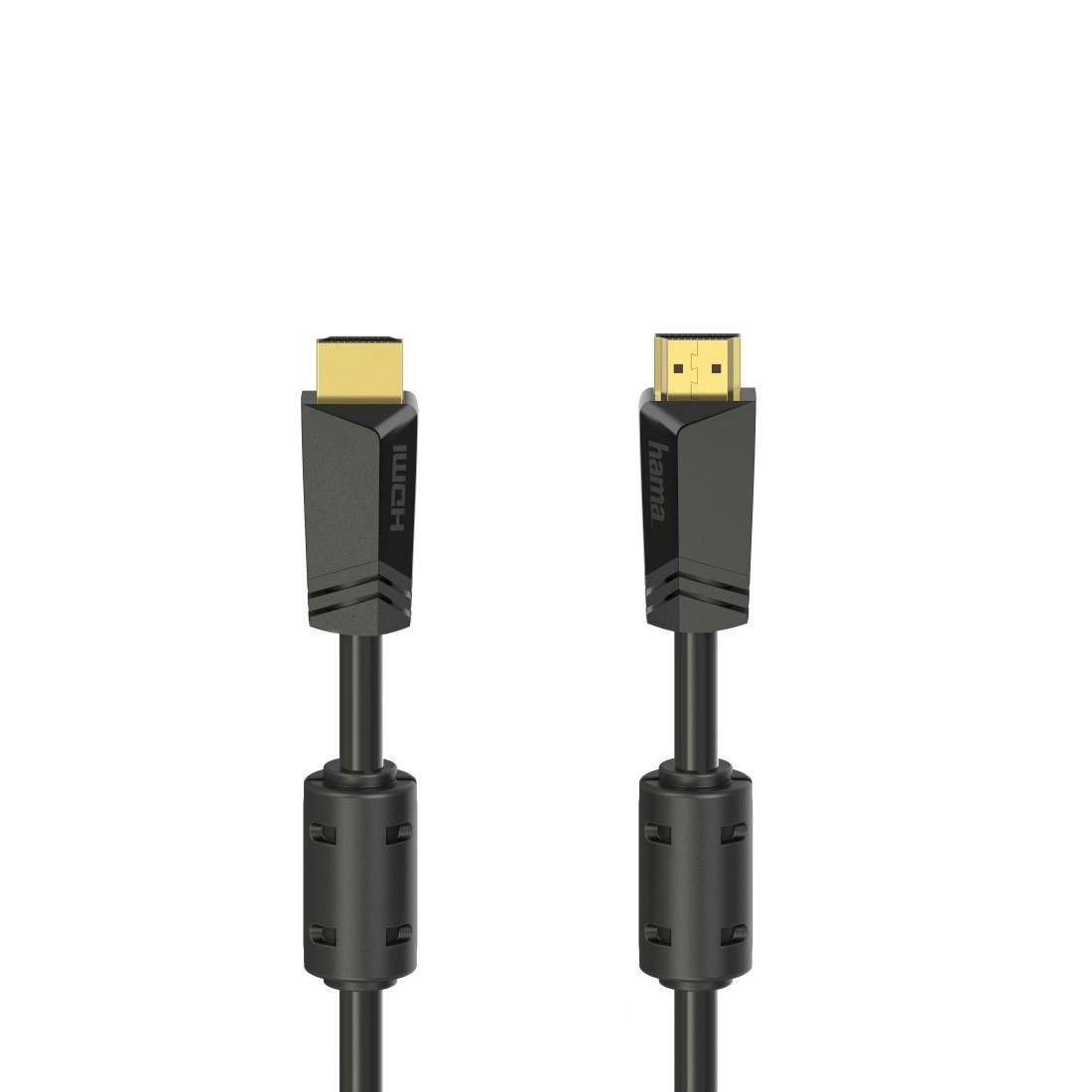 Hama High Speed HDMI™-Kabel, Stecker - Stecker, 4K, 10m vergoldet HDMI-Kabel, HDMI, (1000 cm), Ethernet HDMI™-Kabel