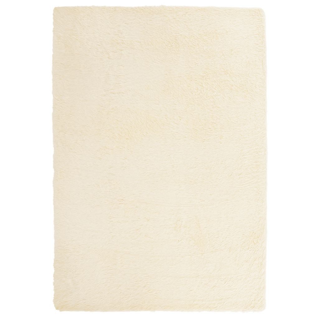 vidaXL Teppich Teppich Shaggy Hochflor NAVARRA Creme 120x170 cm Polyester, Rechteckig