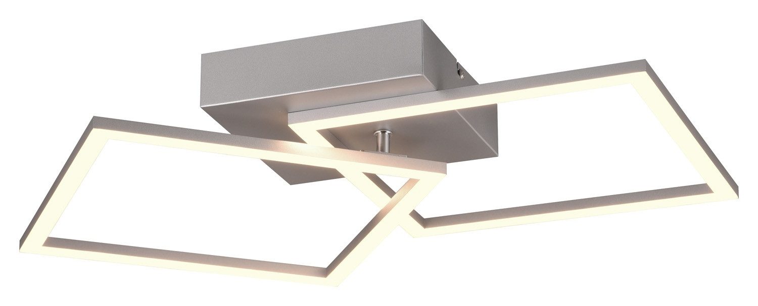 Reality Leuchten LED Deckenleuchte TRAIL, 1-flammig, Silbergrau, Metall, Verstellbar, LED fest integriert, Extra-Warmweiß