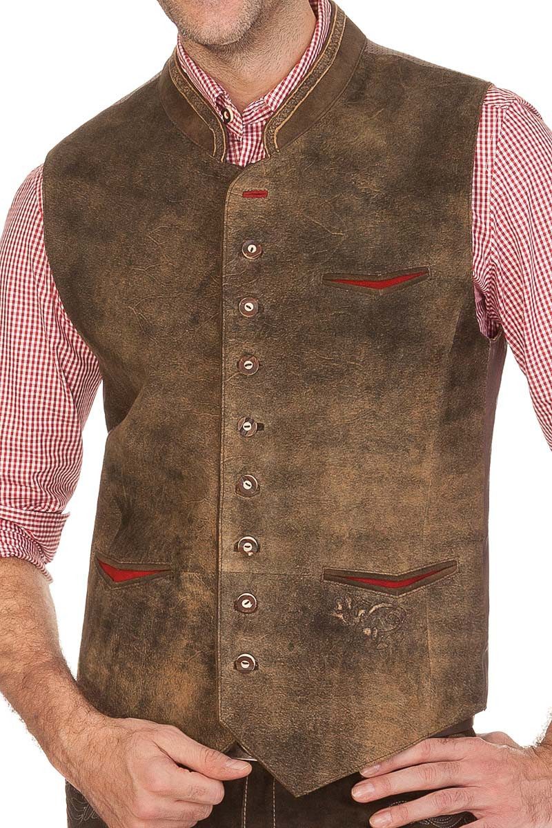 Spieth & Wensky Trachtenweste Trachtenweste - DIETRICH - braun antik