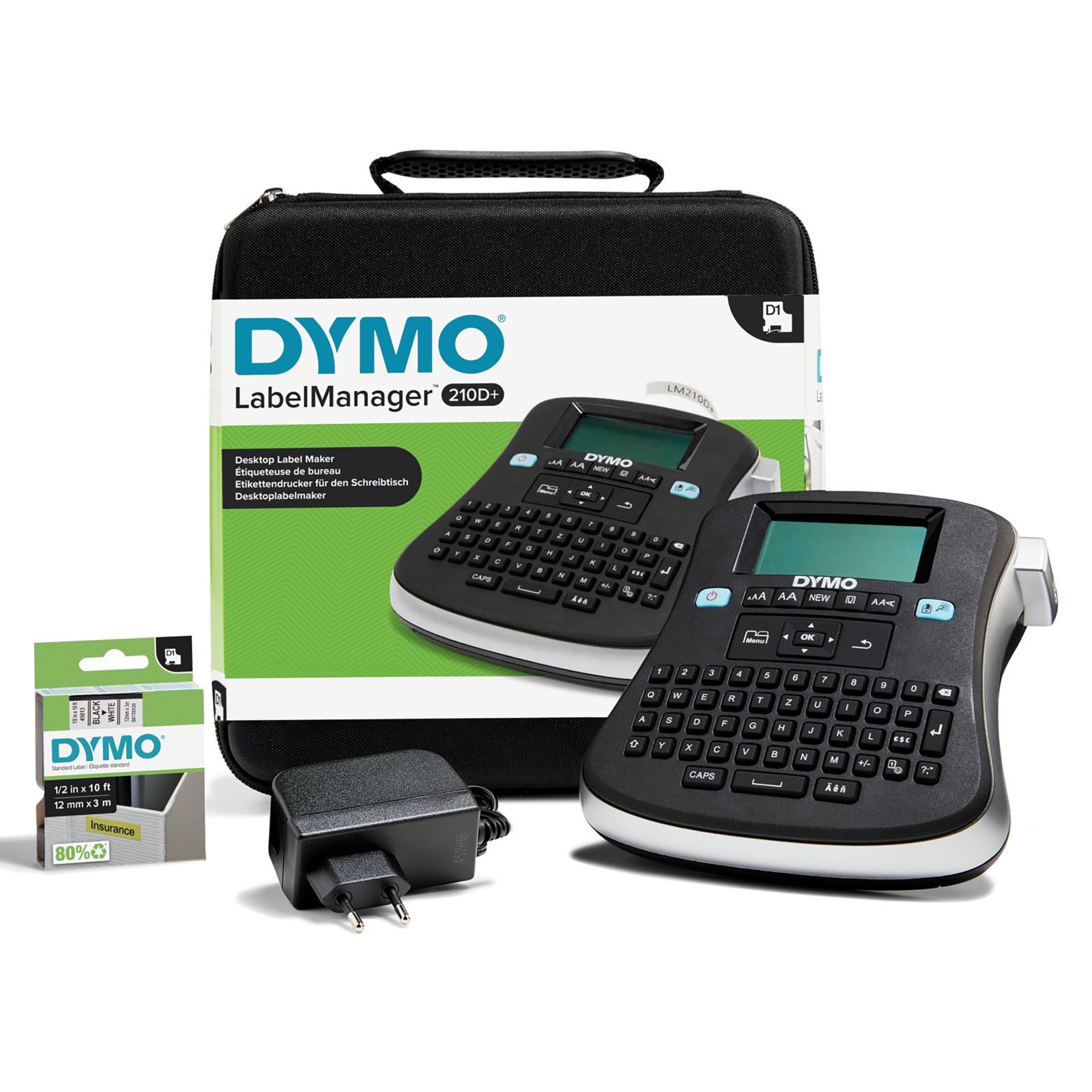 DYMO LabelManager 210D+ Beschriftungsgerät Geeignet für Schriftband: D1 ... Laserdrucker