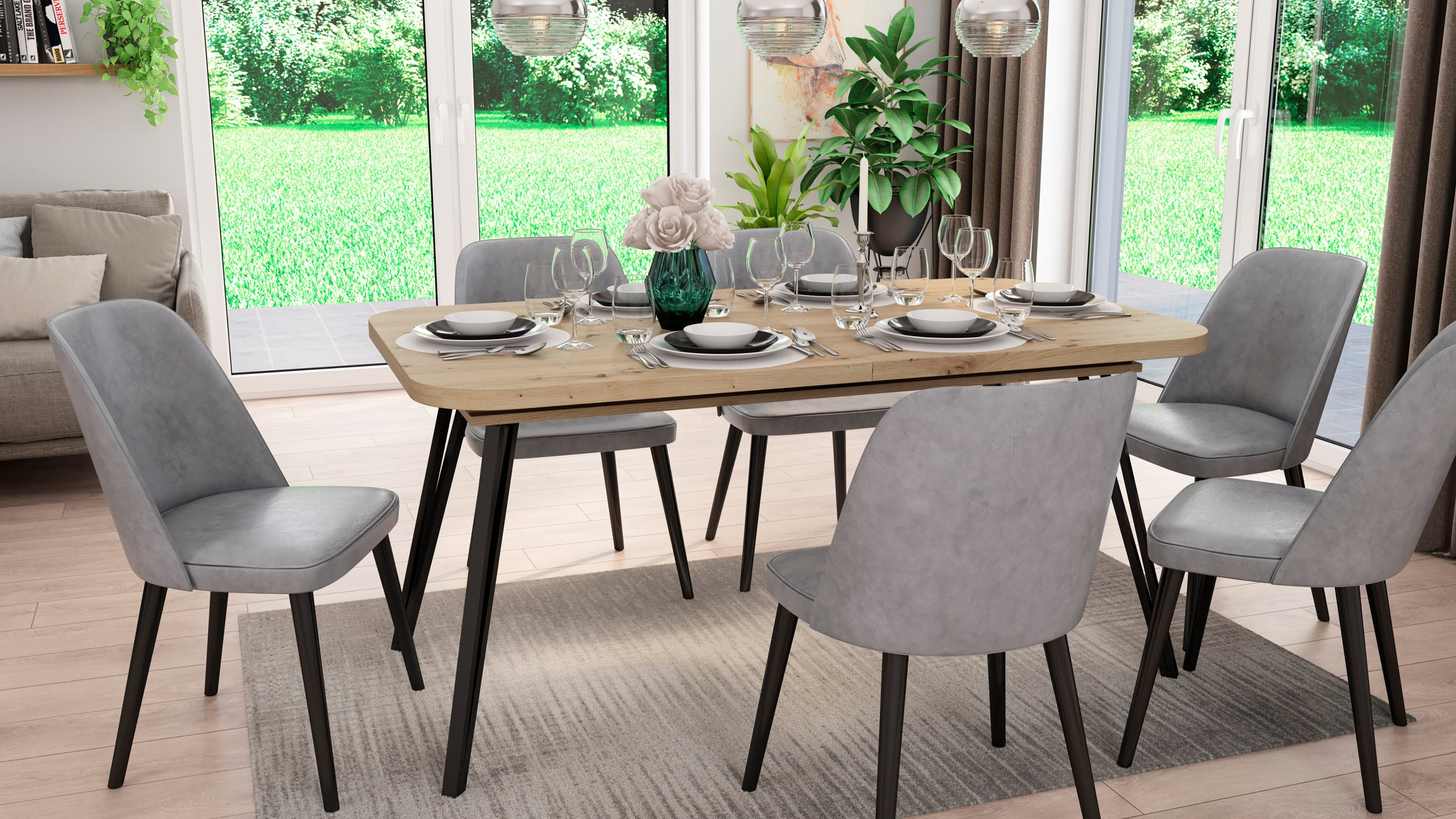 byLIVING Kulissentisch Life (1-St), mit Synchronauszug, ausziehbar von 160 günstig online kaufen