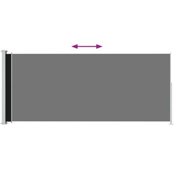 DOTMALL Seitenmarkise Seitenmarkise Ausziehbar 220x500 cm Schwarz